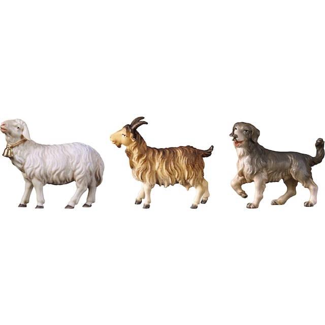 ULPE WOODART Krippenfigur »Schaf, Ziege, Hund, Weihnachtsdeko«, Handarbeit,  hochwertige Holzschnitzkunst günstig kaufen