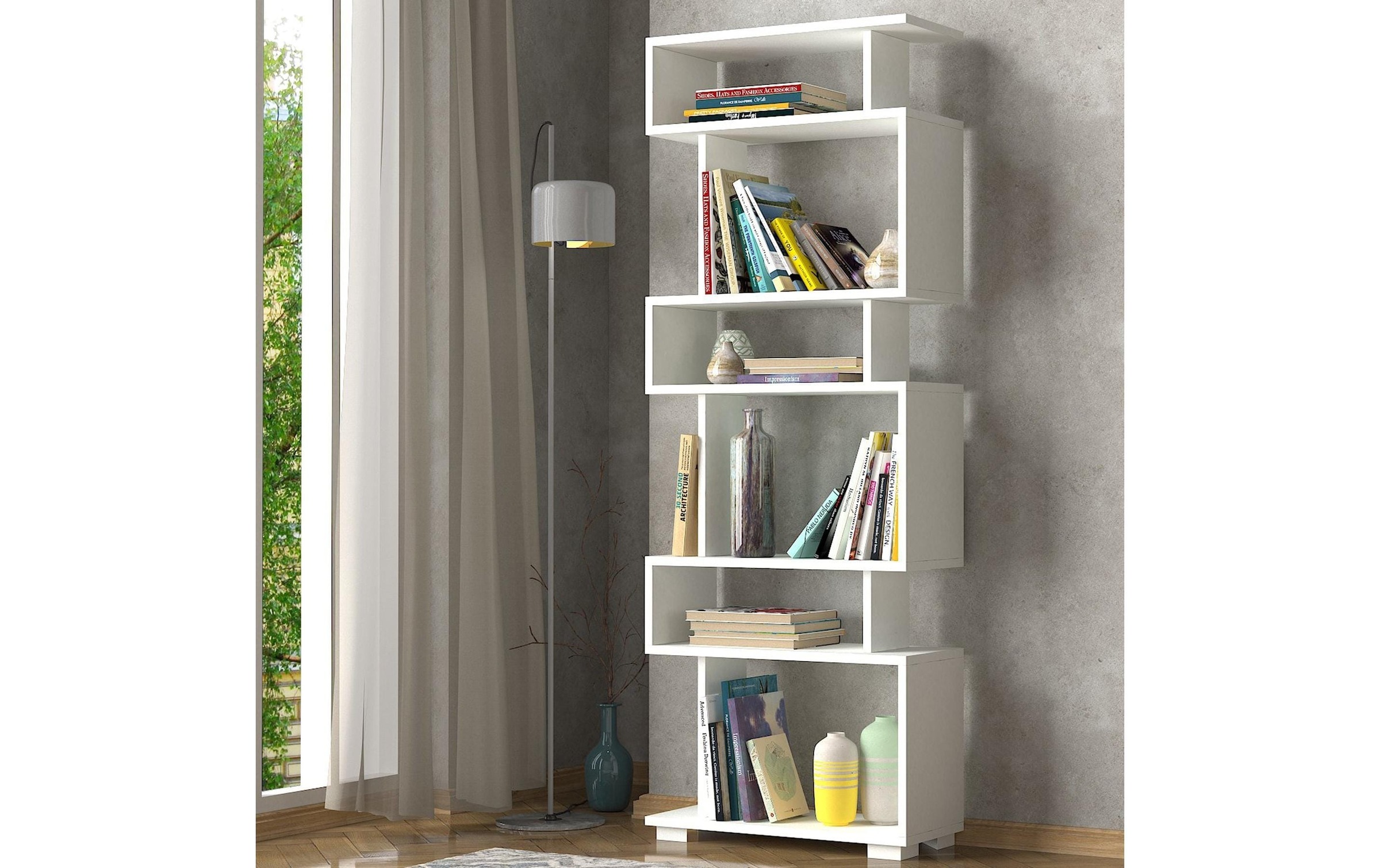 WOODY FASHION Étagère »Blok 60 x 165 x 45065 cm, Weiss«