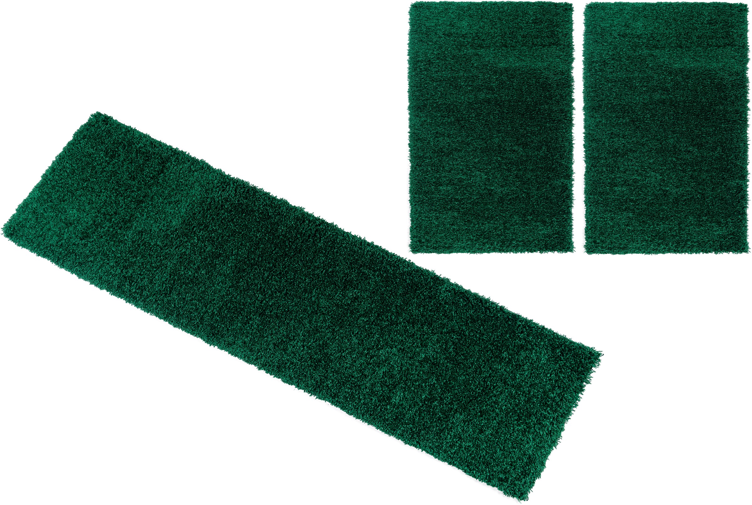 Image of GOODproduct Bettumrandung "Shaggy 30" Höhe 30 mm 3 tlg. gewebt, 2- oder 3-teilig, Bettvorleger, Läufer-Set, Uni-Farben