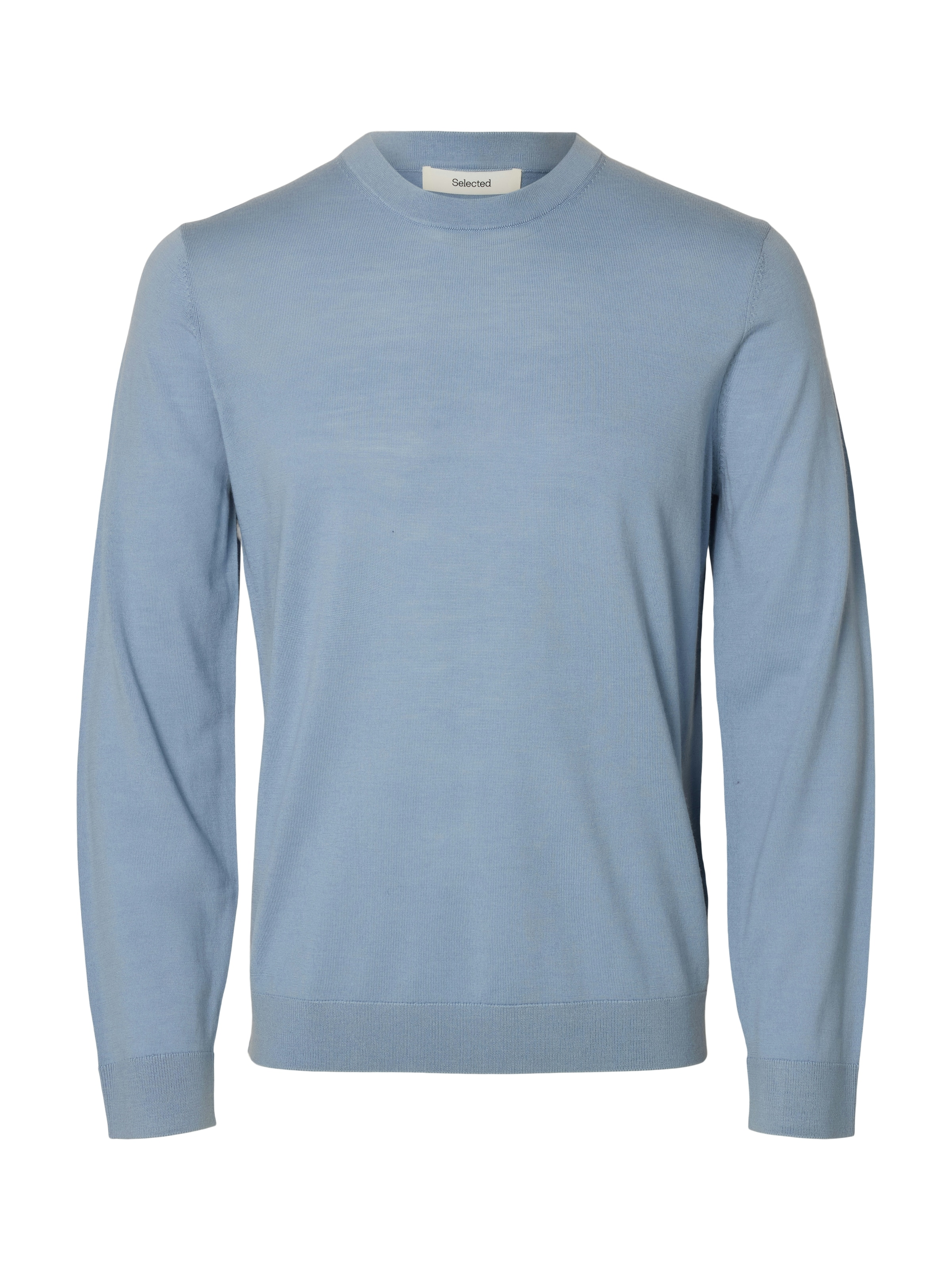 SELECTED Strickpullover »SLHTRAY LS KNIT MERINO CREW NECK NOOS« Wolle, regular fit