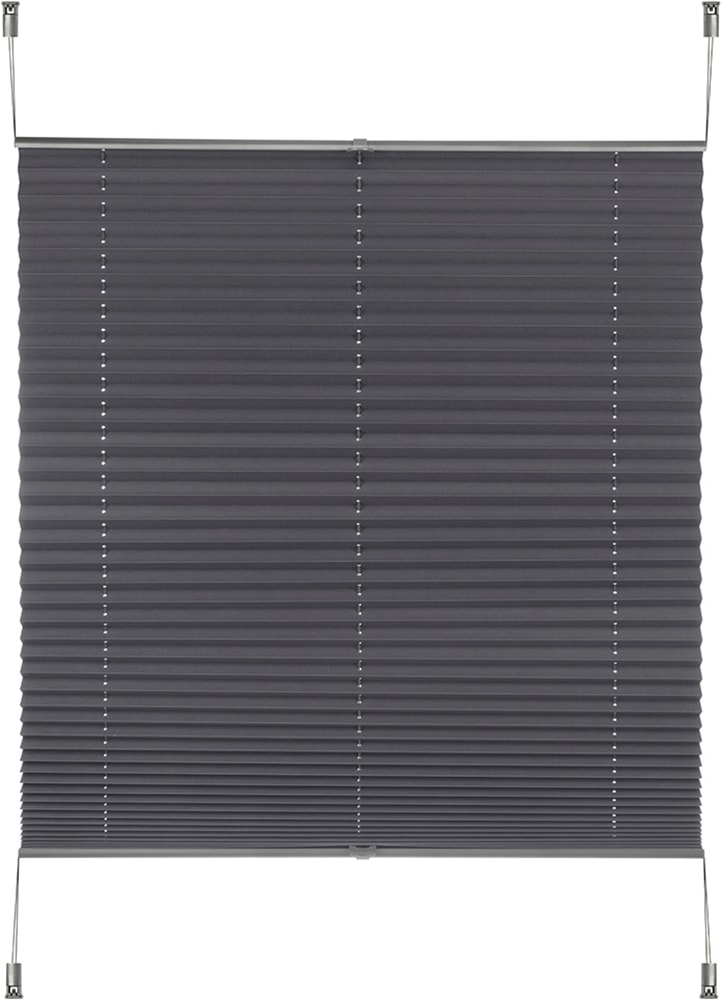 GOODproduct Plissé »LAHOLM UNI DARK« verdunkelnd Aucun perçage requis sous tension verdunkelnd, Klemmträger in Unifarben passend zum Plissee -NEUHEIT