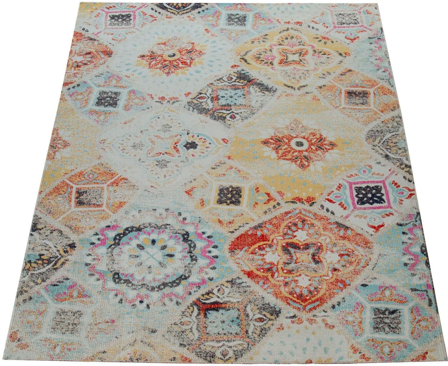 Image of Paco Home Teppich »Artigo 431«, rechteckig, 4 mm Höhe, Kurzflor, Motiv Ornamente, Vintage Design, In- und Outdoor geeignet, ideal im Wohnzimmer & Schlafzimmer bei Ackermann Versand Schweiz