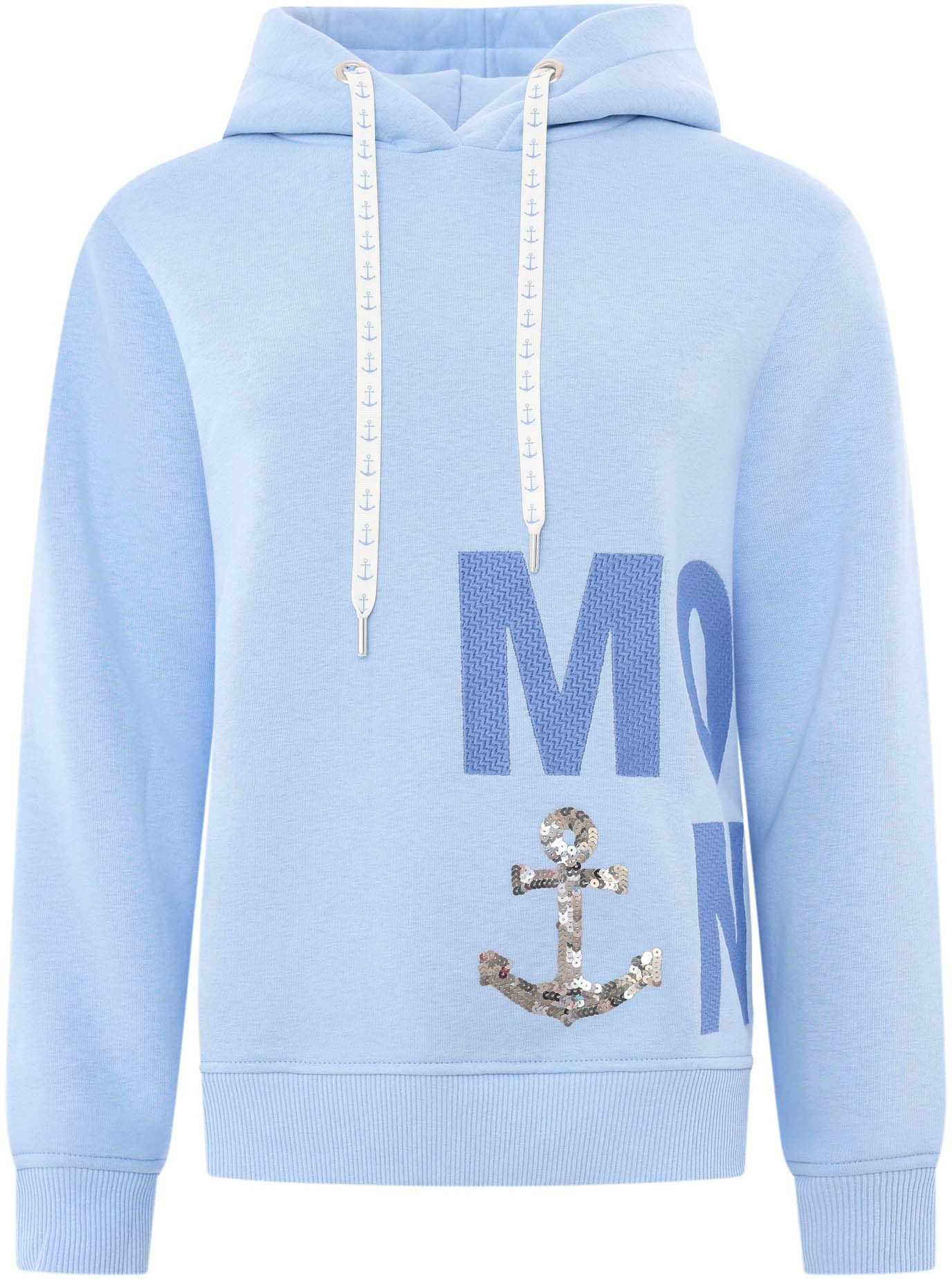 Zwillingsherz Hoodie »"Paillette MOIN"«, mit Paillettenanker und gesticktem Schriftzug