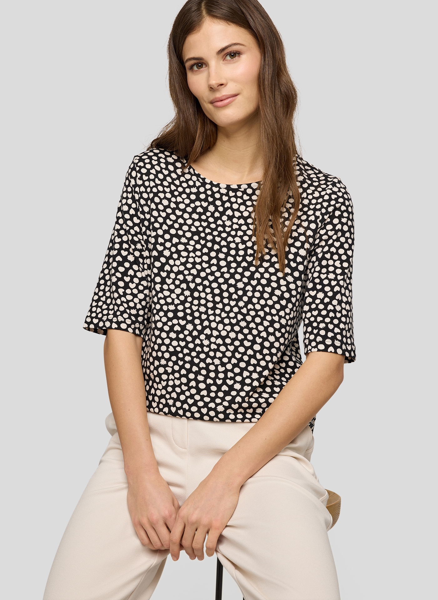 Image of Rabe Rundhalsshirt Sommershirt mit Allover-Muster
