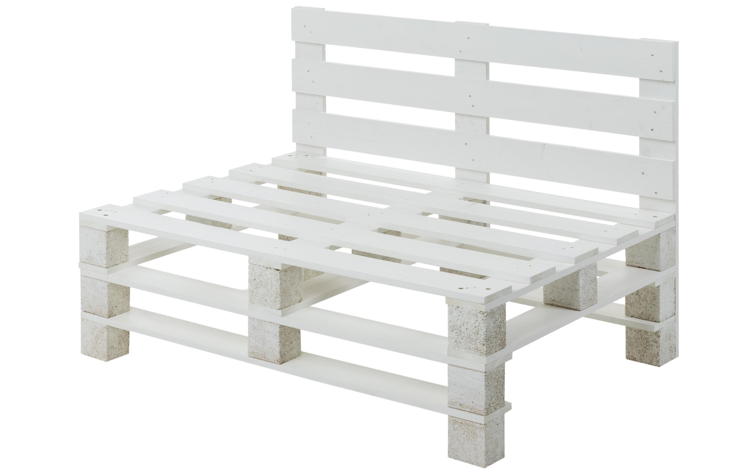 Image of Cocon Garten-Palettensofa "120 x 50/86 x 80" Palettenmöbel für Balkon, Terrasse oder Garten