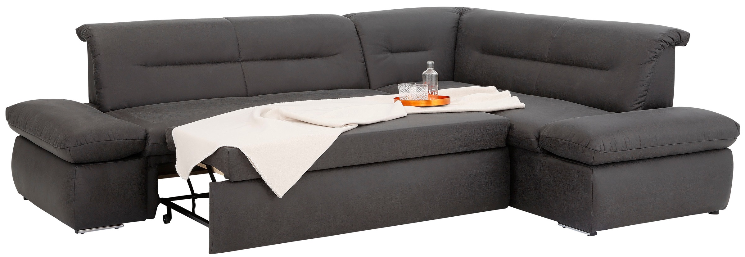 INOSIGN Ecksofa »Avesa L-Form«, Wahlweise mit Arm- und Bettfunktion, B/T/H: 275/211/80 cm