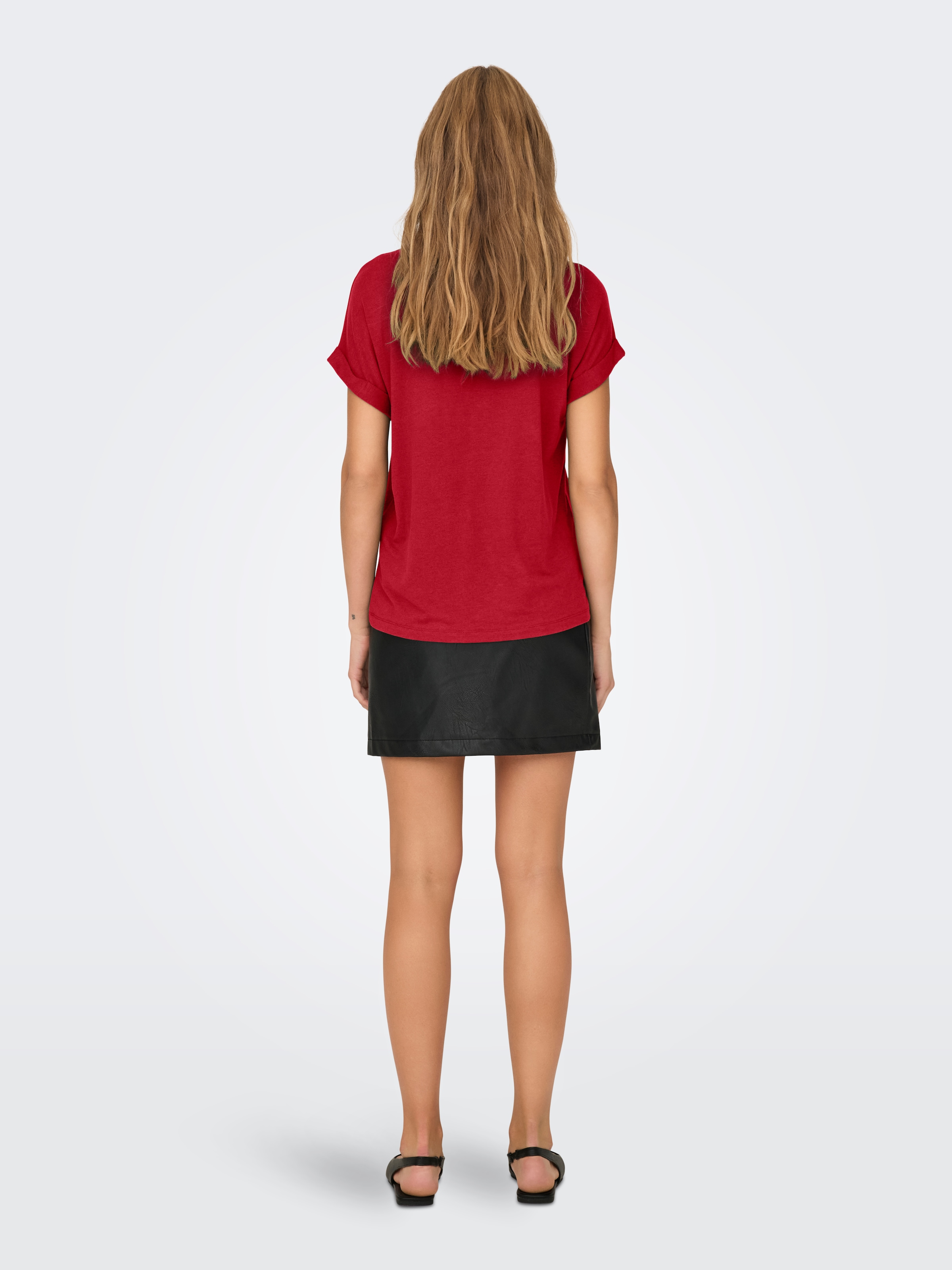 ONLY T-Shirt »ONLMOSTER S/S O-NECK TOP NOOS JRS«, mit Aufschlag am Arm