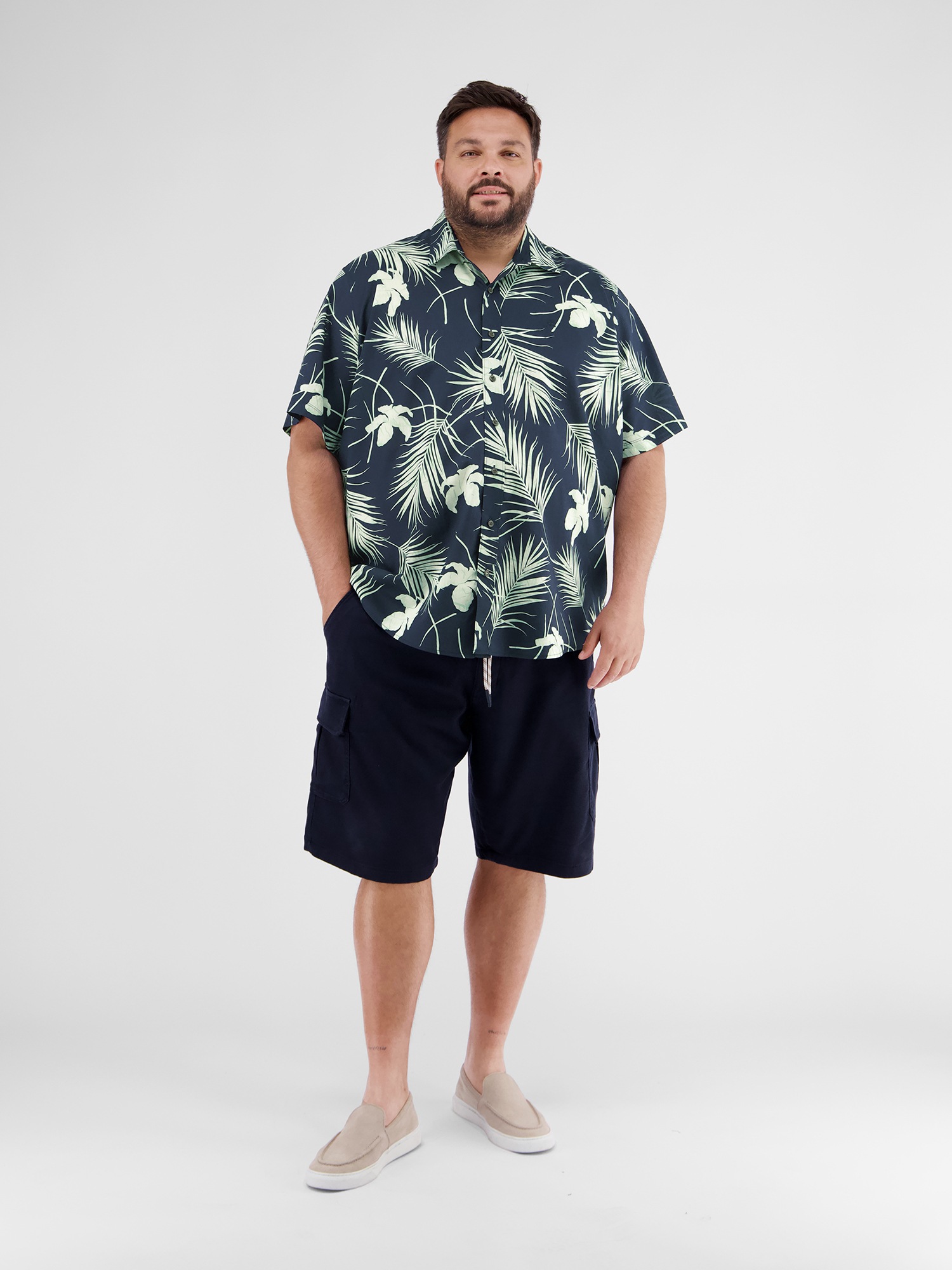 LERROS Chemise à manches courtes »LERROS Herrenhemd in Übergrössen, Hawaiian-Style«
