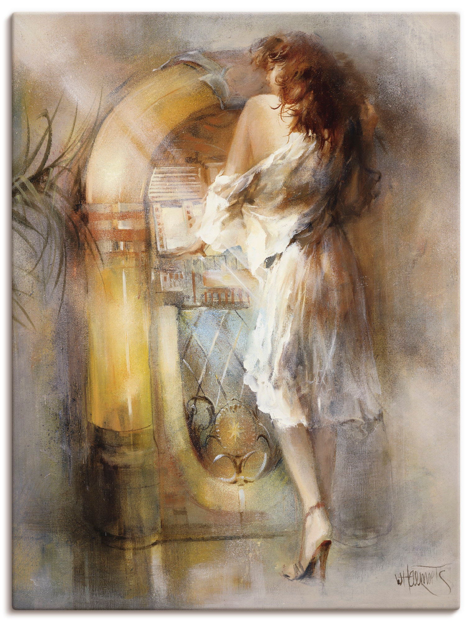 Image of Artland Wandbild »In der Zeit verloren«, Frau, (1 St.), in vielen Grössen & Produktarten -Leinwandbild, Poster, Wandaufkleber / Wandtattoo auch für Badezimmer geeignet bei Ackermann Versand Schweiz