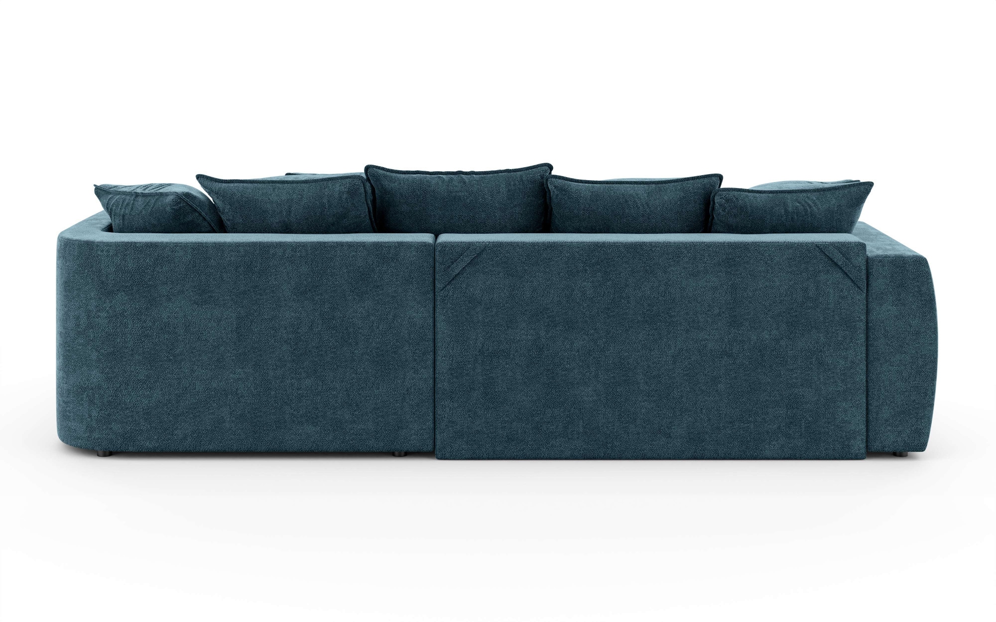 INOSIGN Ecksofa »Kahekili, Schlafsofa mit Bettkasten, Masse B/T/H: 255/181/90/ cm«, L-Form mit Wellenunterfederung, 7 Rückenkissen und 2 Zierkissen