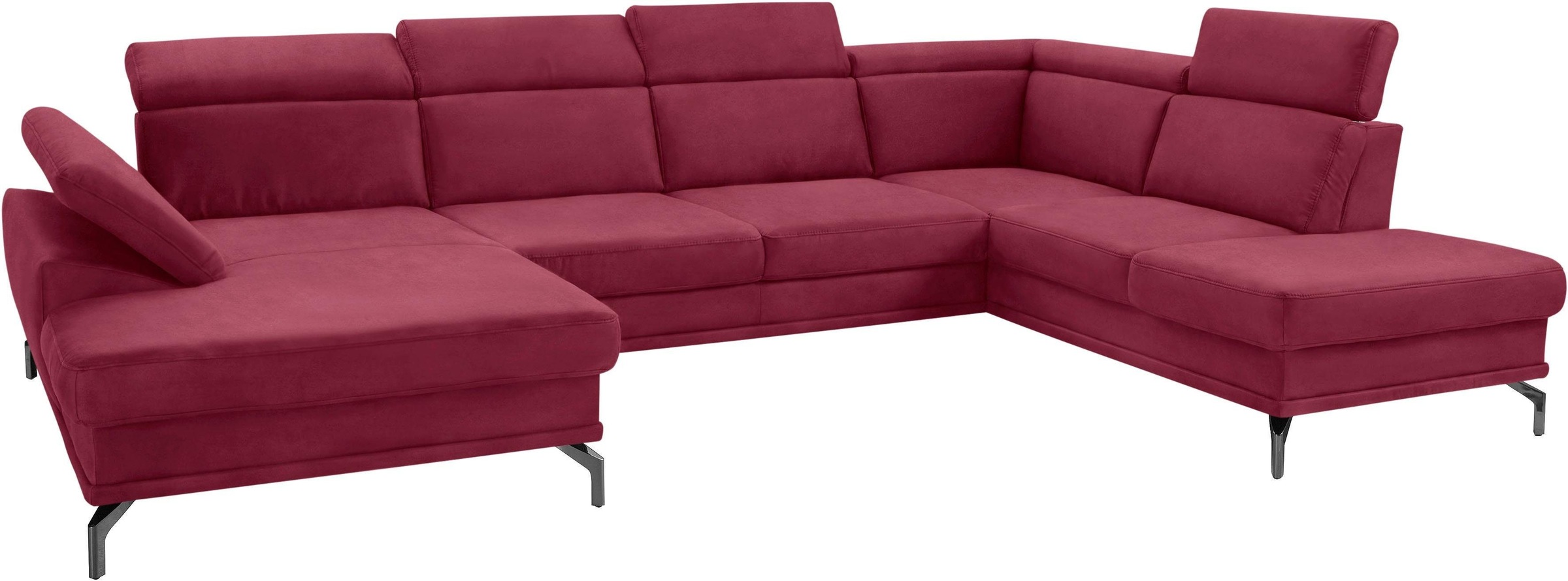 sit&more Wohnlandschaft »Scorpio U-Form«, inklusive Sitztiefenverstellung, mit Kopf- und Armteilverstellung