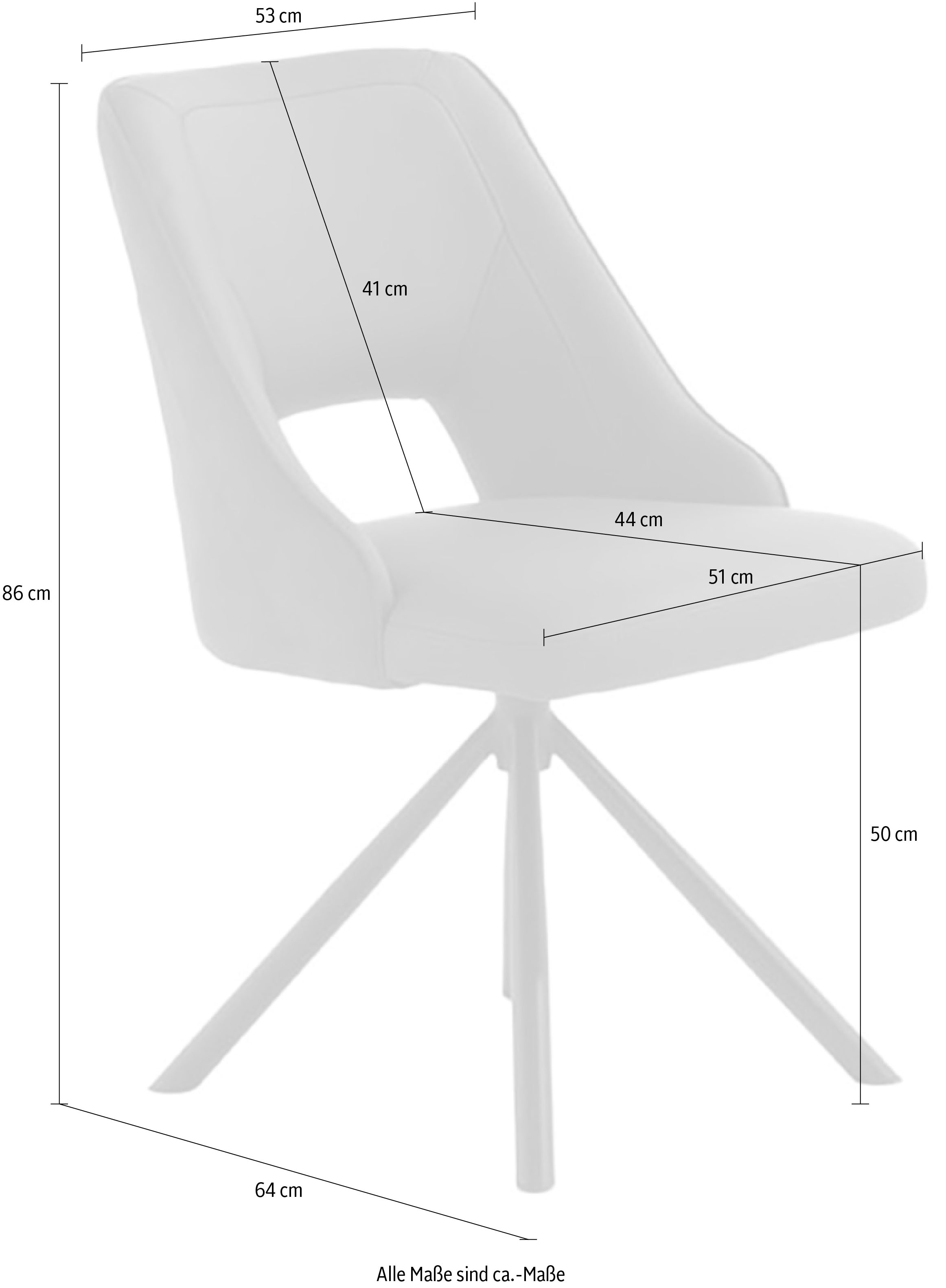 Jockenhöfer Gruppe Chaise pivotante »Milo (Set, 2 St.)« (Ensemble) 2 cuiscuir véritable, avec fonction pivotante (360°), supporte jusqu'à 150 kg