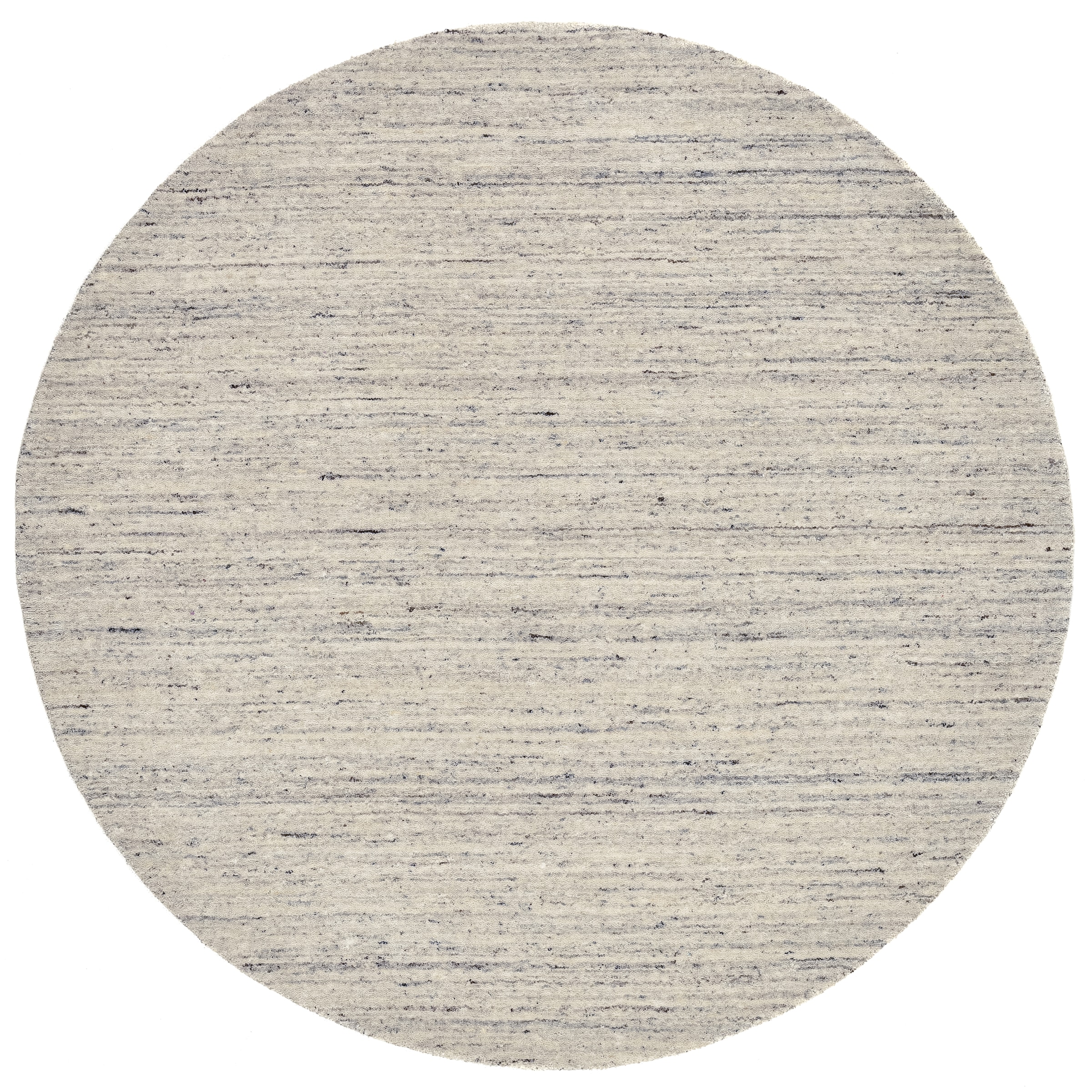 THEKO Wollteppich »Pure UNI« rund 14 mm Höhe Handwebteppich, meliert, reine Wolle, handgewebt