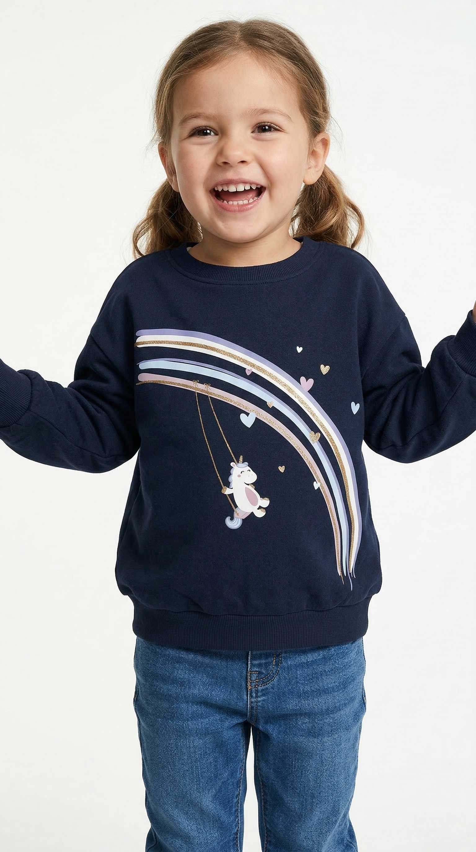 Image of Name It Sweatshirt "NMFVALONA LS LONG RLX SWEAT BRU"