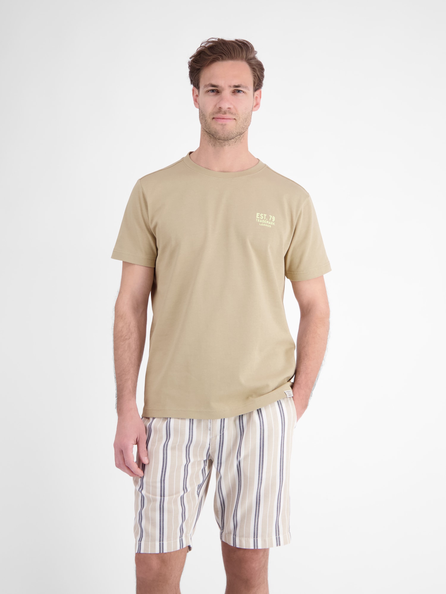Image of LERROS T-Shirt "Baumwoll-T-Shirt mit bequemem Rundhalsausschnitt und Print"