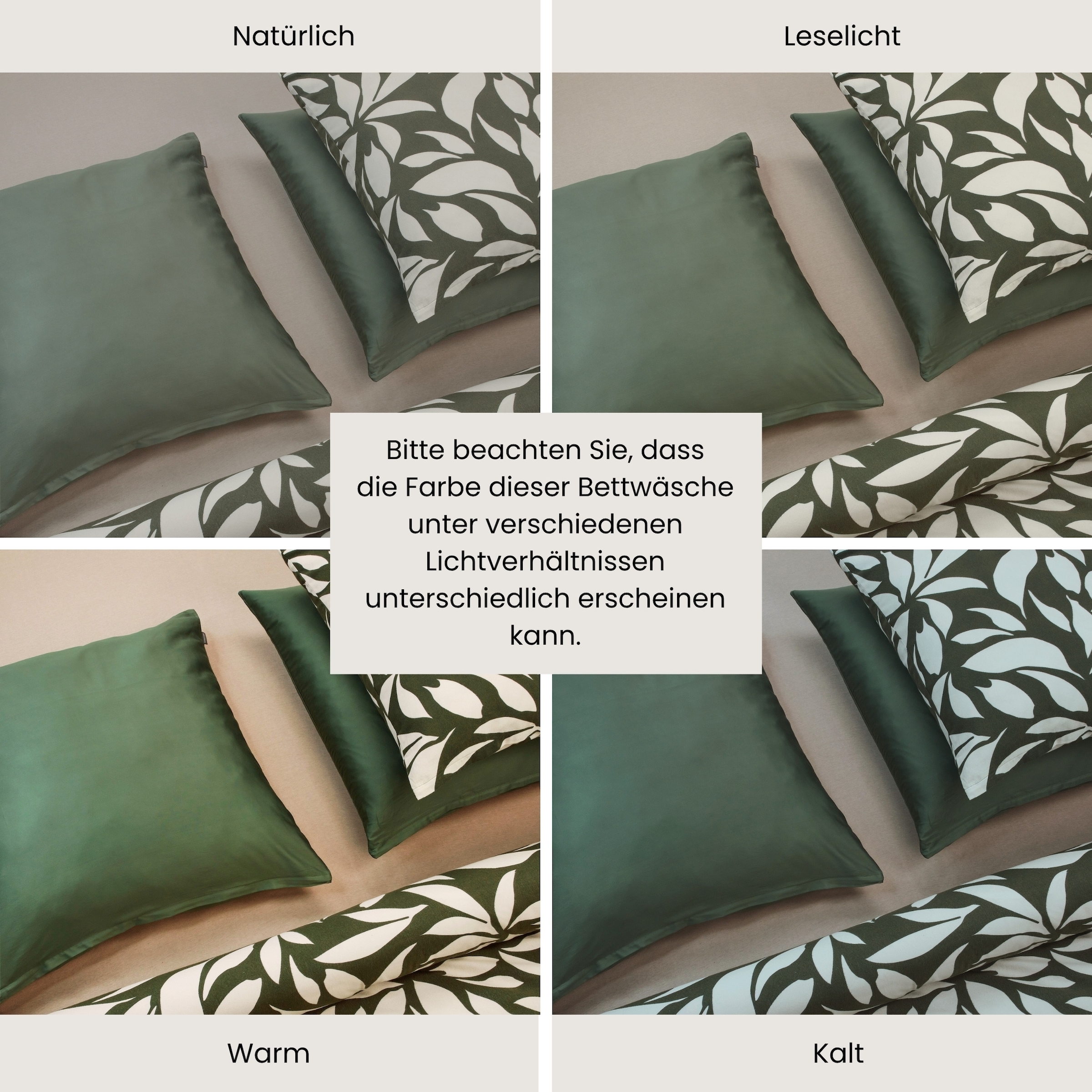 Schiesser Linge de lit »Leaf aus weichem Baumwollflanell mit floralem Muster« 2 cuis Made in Green