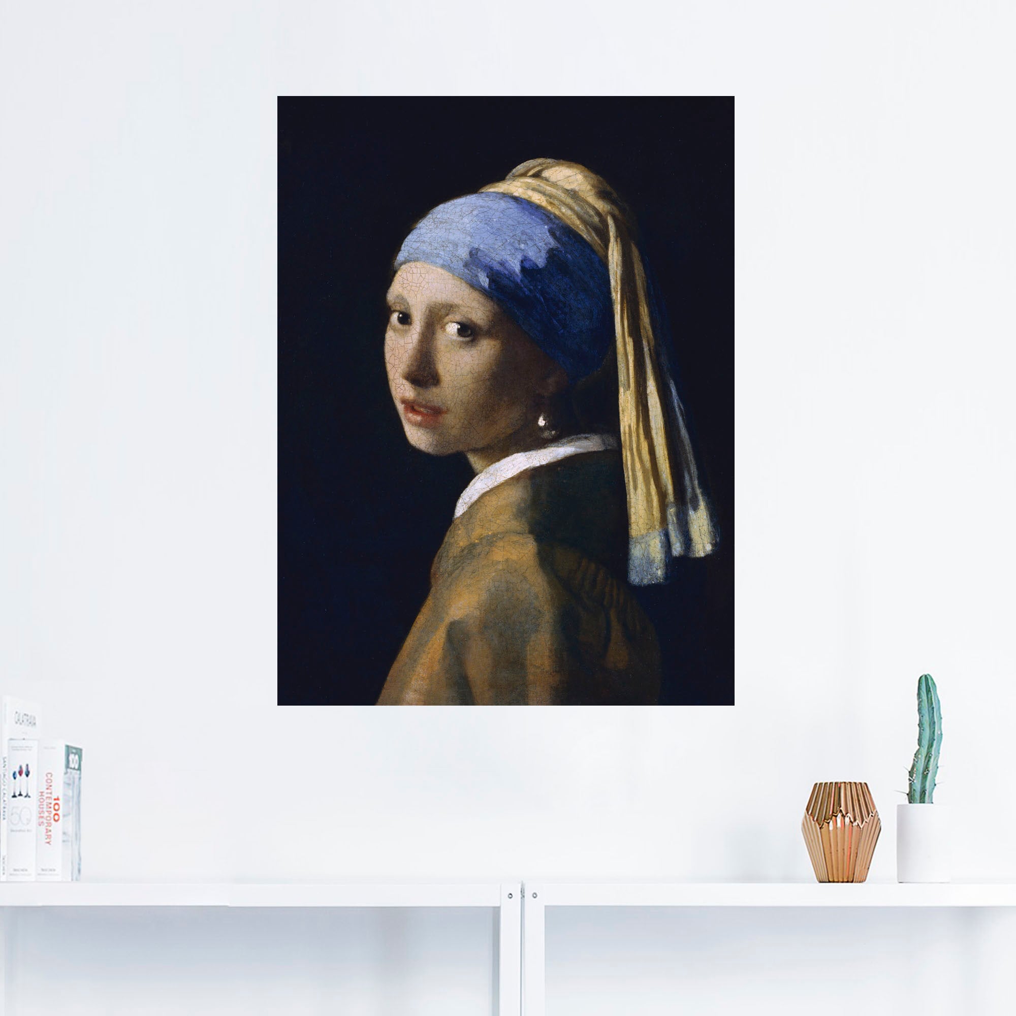 Artland Wandbild »Das Mädchen mit dem Perlenohrgehänge«, Frau, (1 St.), als Leinwandbild, Poster, Wandaufkleber in verschied. Grössen