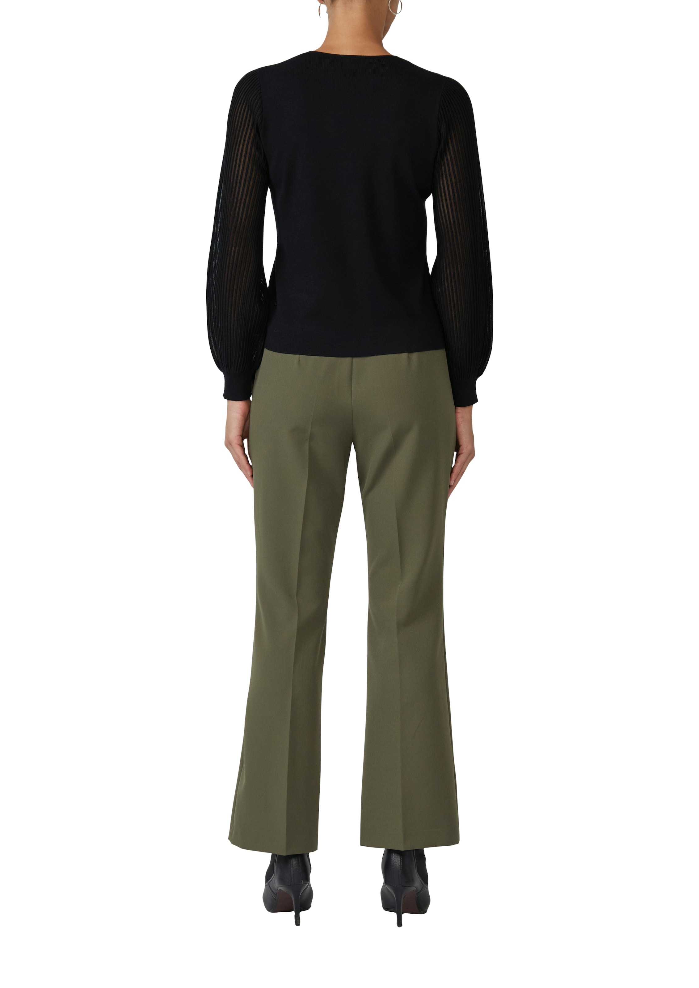 s.Oliver BLACK LABEL Pull en tricot mit semitransparenten Ärmeln