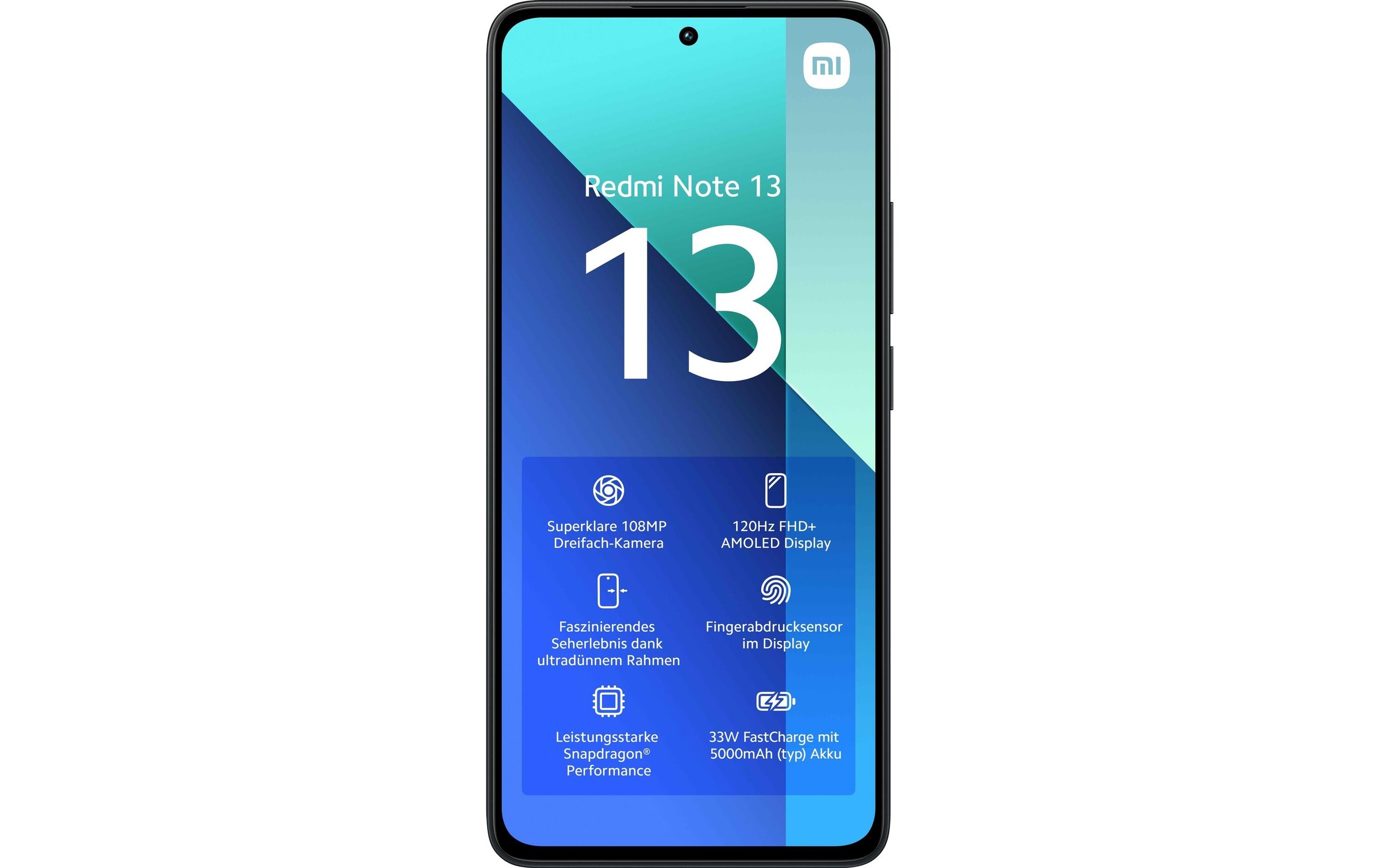 Xiaomi Smartphone »Note 13 128 GB Schwarz«, Schwarz, 16,87 cm/6,67 Zoll, 128 GB Speicherplatz, 108 MP Kamera