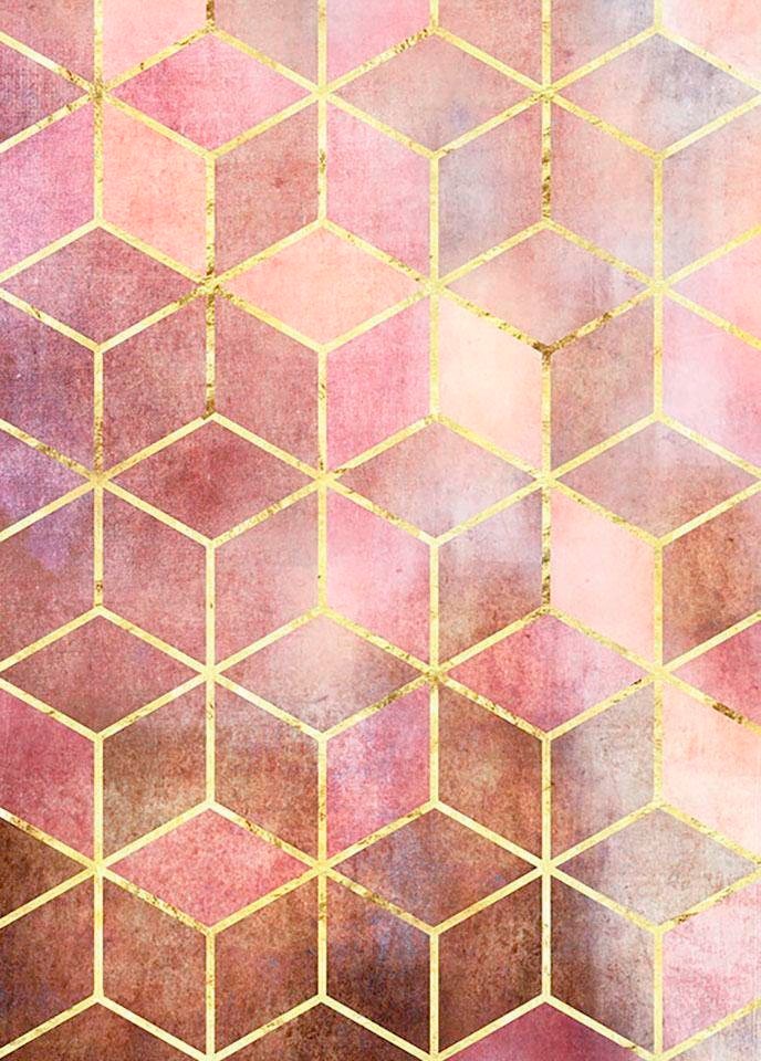 Image of Komar Poster »Mosaik Rosso«, Formen-Kunst, Höhe: 40cm bei Ackermann Versand Schweiz