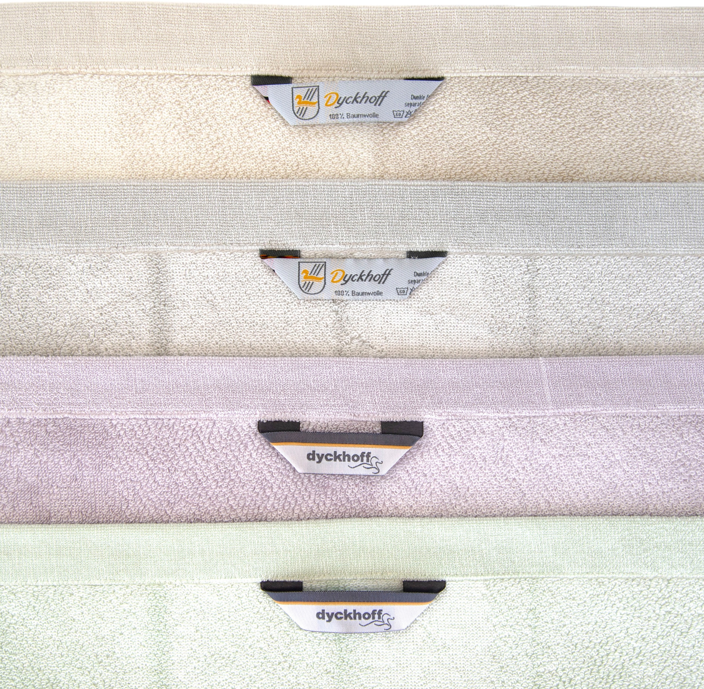 Dyckhoff Handtuch Set »Landscape«, Set, 6 tlg., Walkfrottier, 4 Handtücher (50x100cm), 2 Duschtücher (70x140cm)