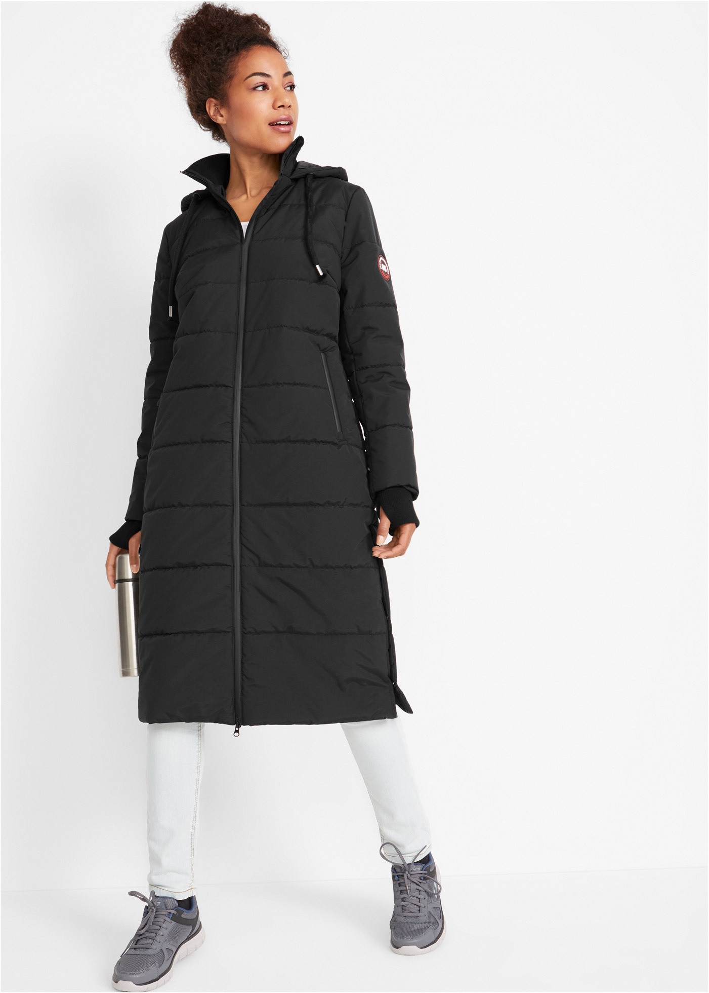 bonprix Manteau matelassé Steppmantel mit Kapuze