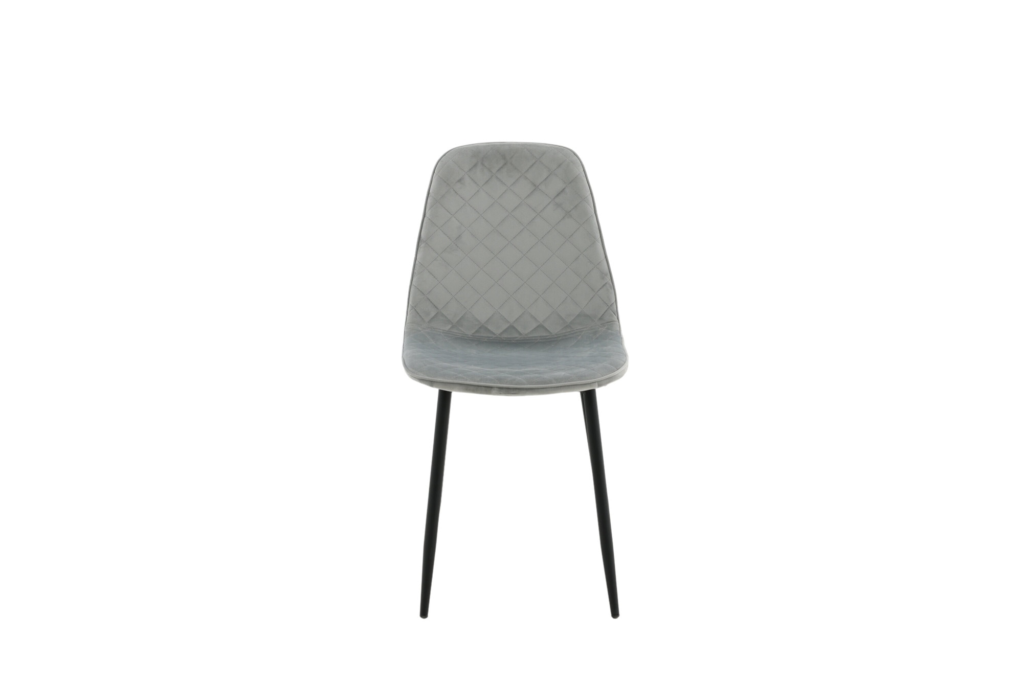 Venture Home Chaise de salle à manger »Polar Diamond, 2er-Set Esszimmerstühle in Grau-Samt, 150 kg belastbar« () 2 cuischaise rembourrée, revêtement en velours, pieds en métal, matelassage diamant, élégant