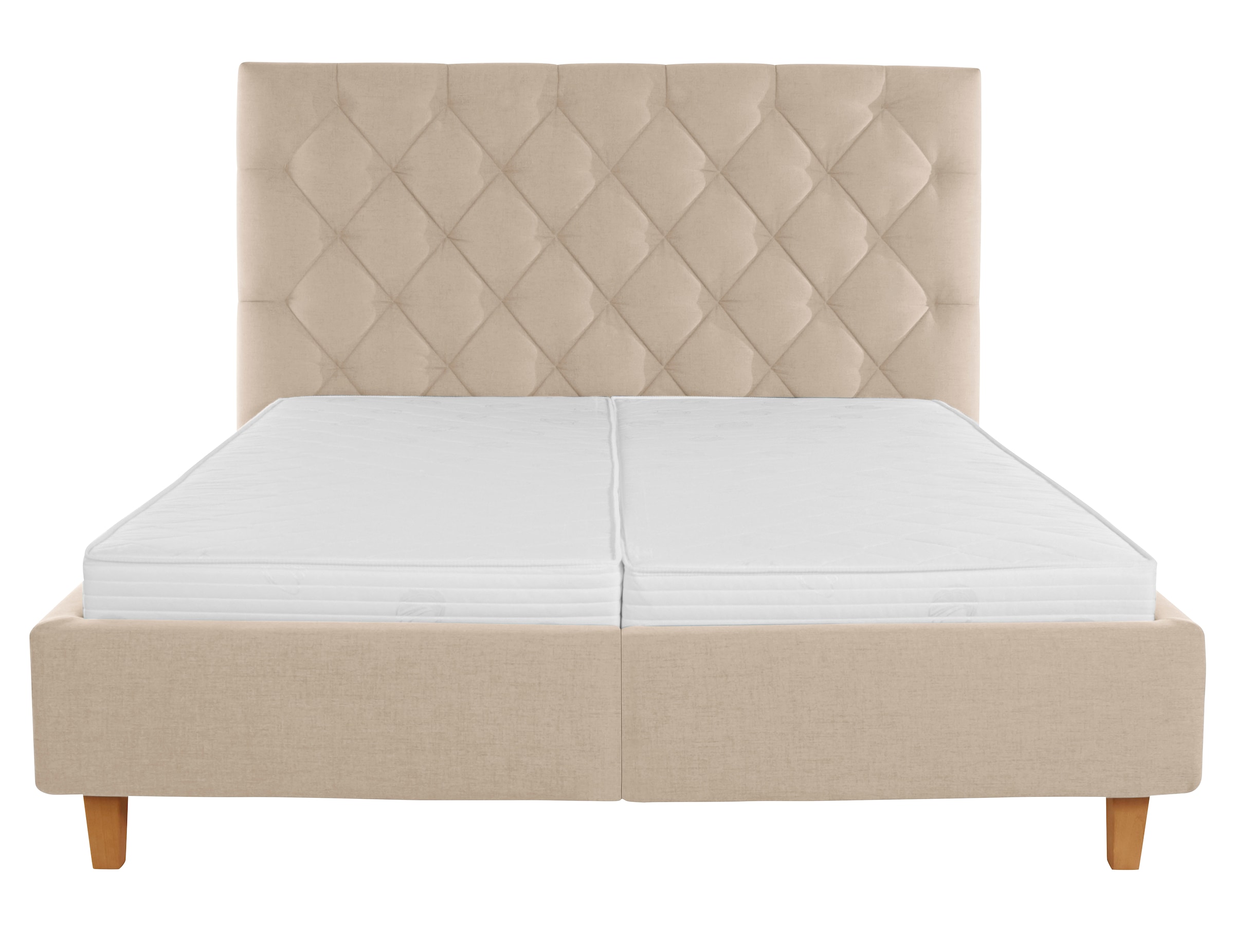 Home affaire Polsterbett »Sunley 140«, Kreuzsteppung, Kopfteilhöhe 142 cm, ohne oder mit Matratze/Lattenrost
