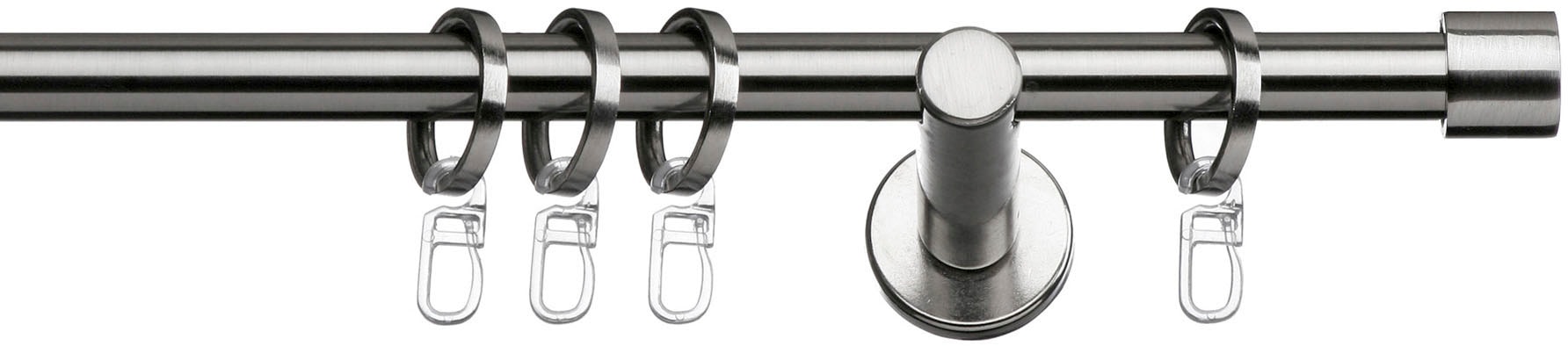 Image of indeko Gardinenstange "Andrax" Ø 12 mm 1 läufig-läufig Fixmass Komplett-Set inkl. Ringen und Montagematerial