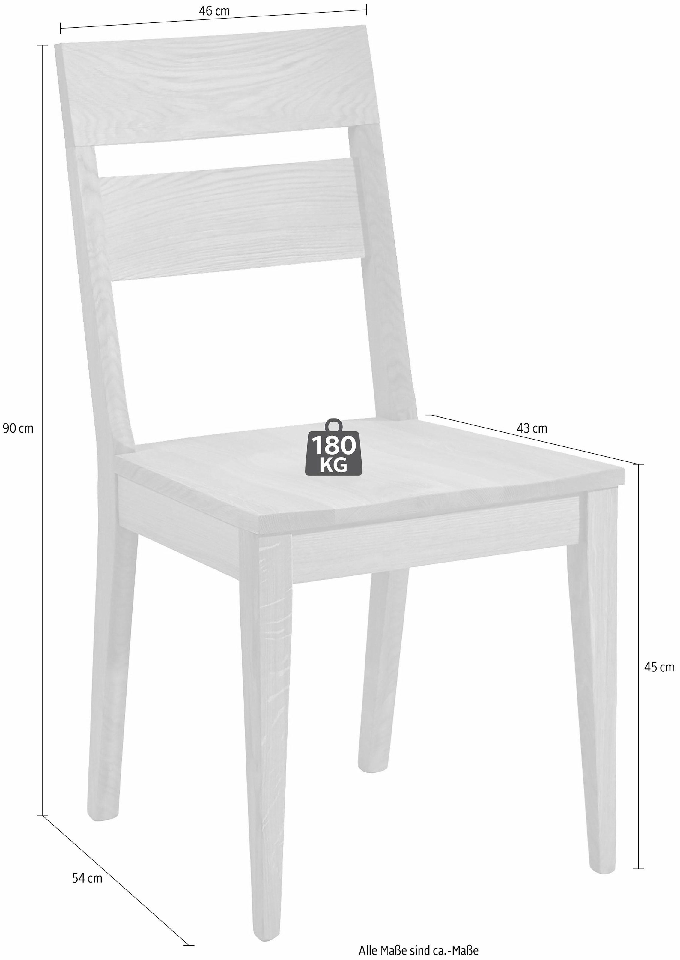 SCHÖSSWENDER 4-Fussstuhl »Filippa«, 2er-Set, Gestell aus Massivholz