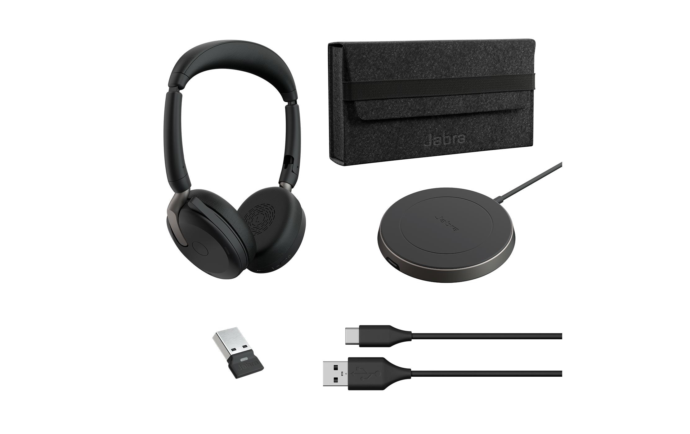 Jabra Headset »Evolve2 65 Flex Duo U«, Active Noise Cancelling (ANC)