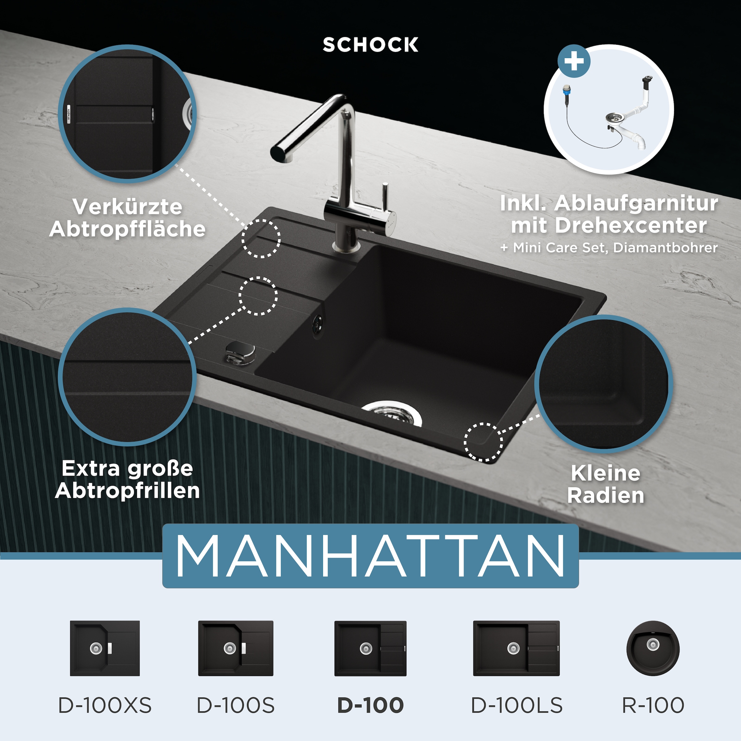 Schock Évier en granit »Lucca Plus«