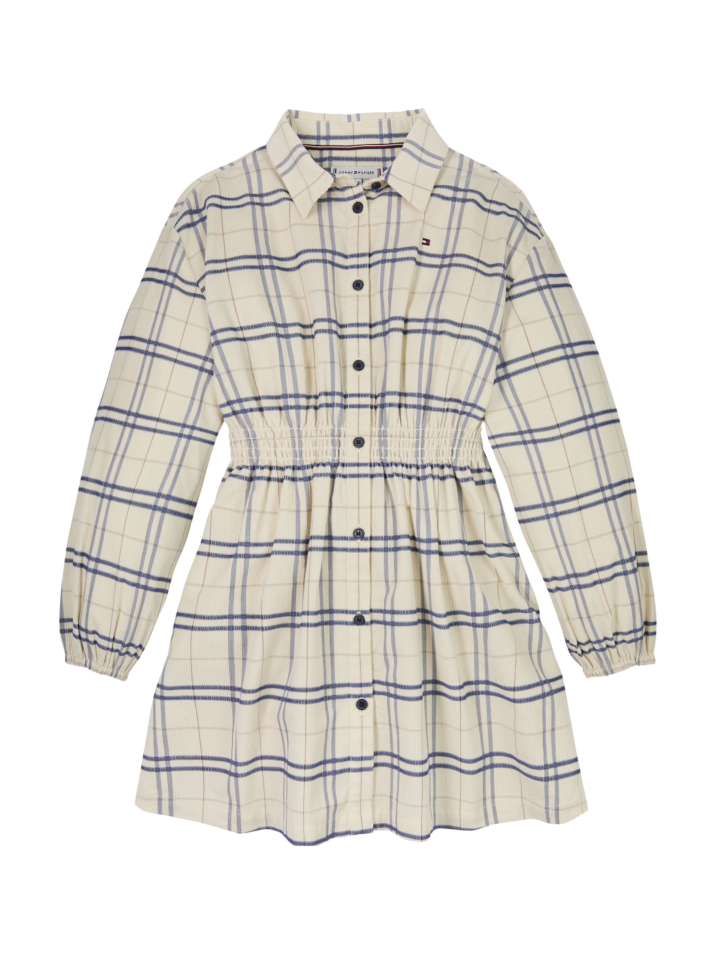 Tommy Hilfiger Hemdblusenkleid »CORDUROY CHECK SHIRT DRESS LS«, mit Karomuster