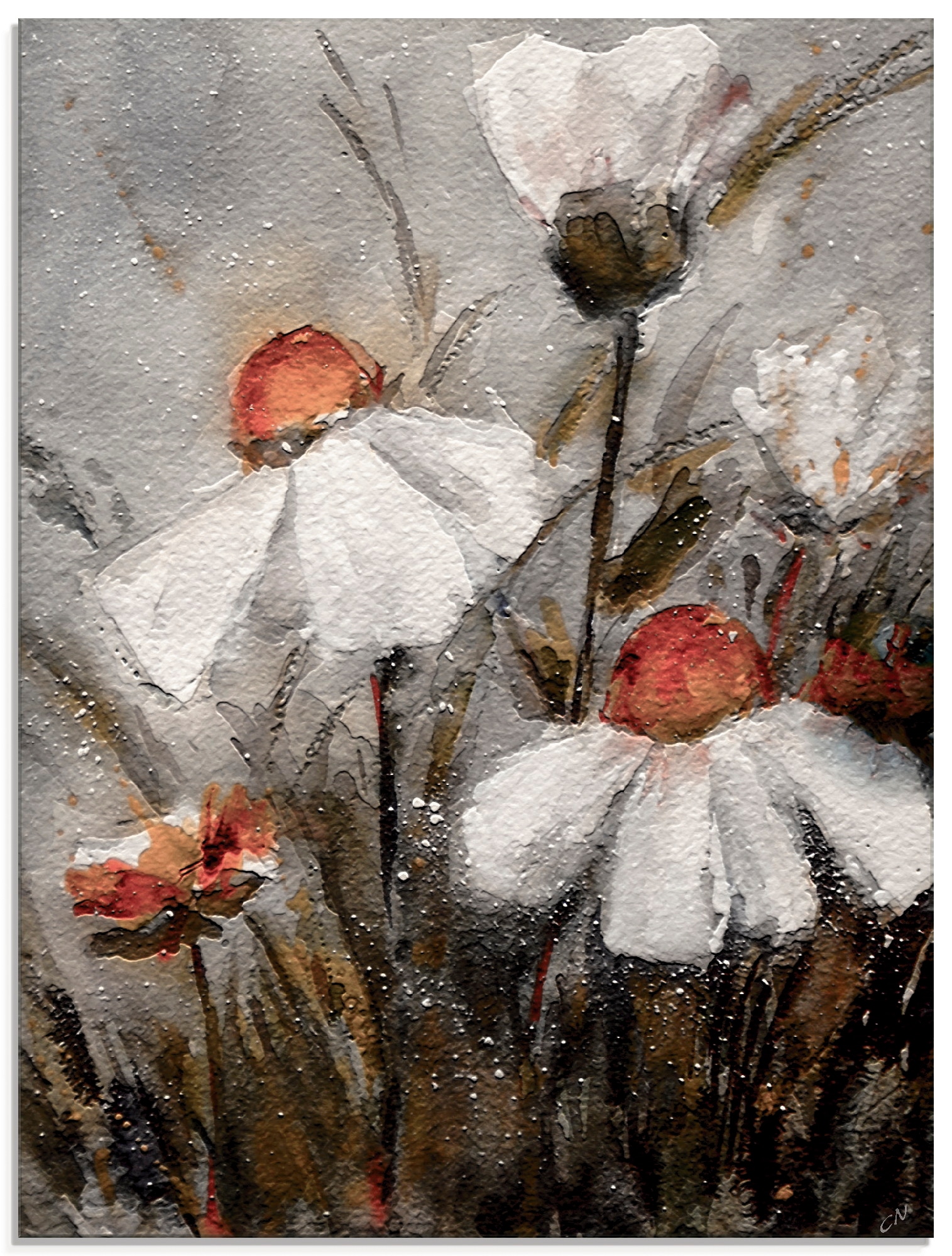 Image of Artland Glasbild "Margeriten I" Blumen 1 Stk. tlg. in verschiedenen Grössen