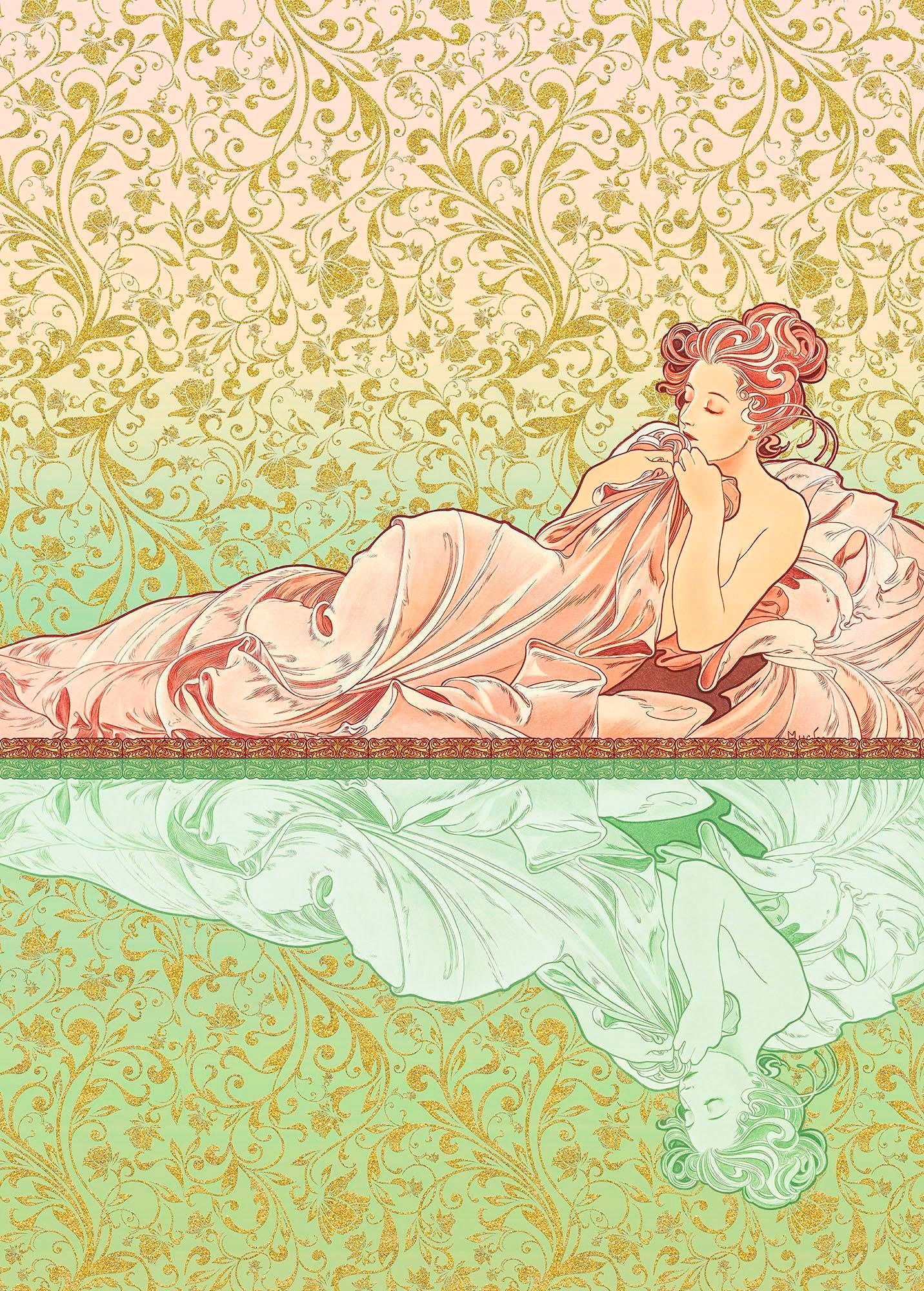 Image of Komar Vliestapete "Digitaldruck Vlies - Réflexion - Grösse 200 x 280 cm" bedruckt glatt Wohnzimmer, Schlafzimmer
