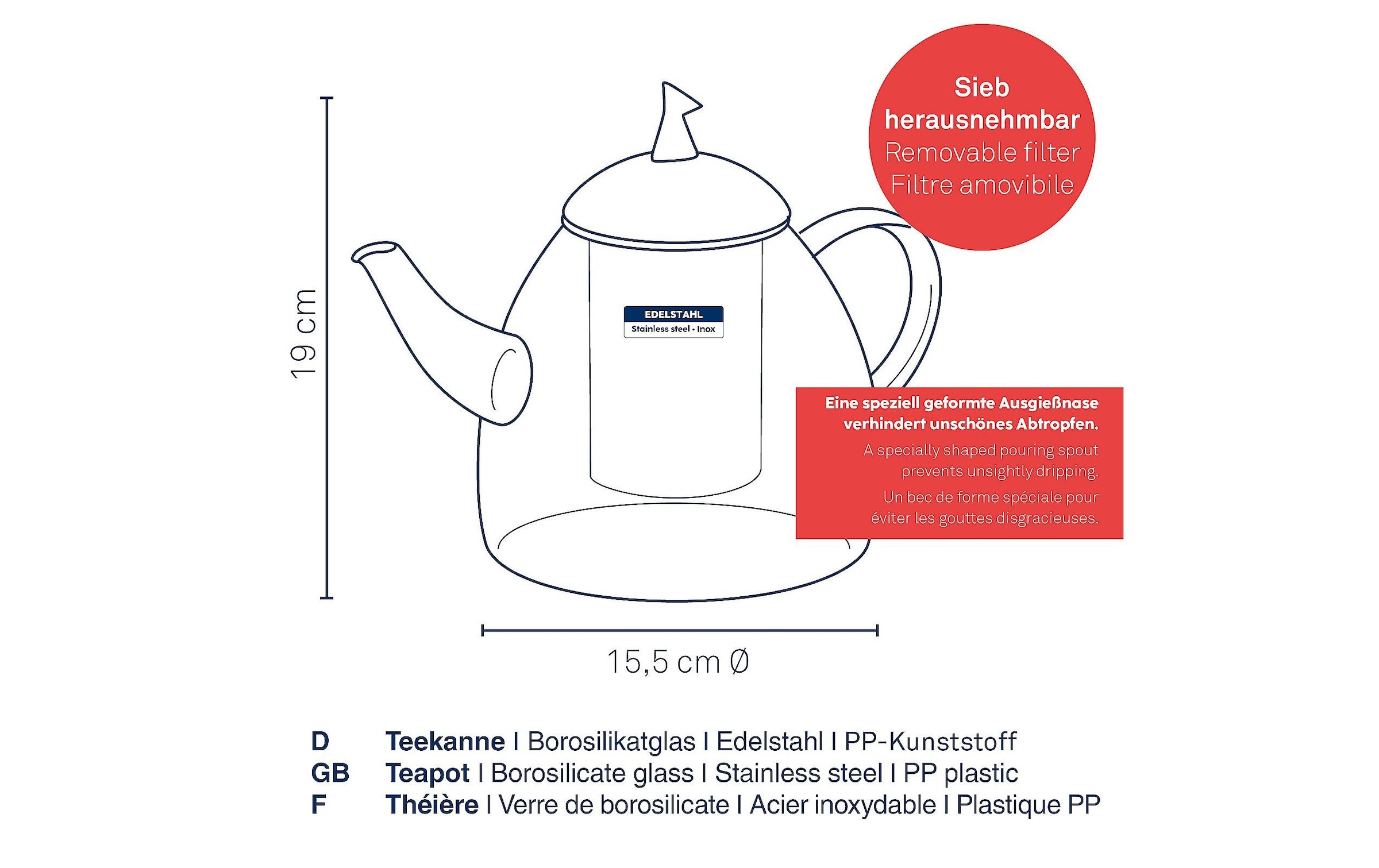 kela Théière »Aurora 1,8 Liter« 1,8 l
