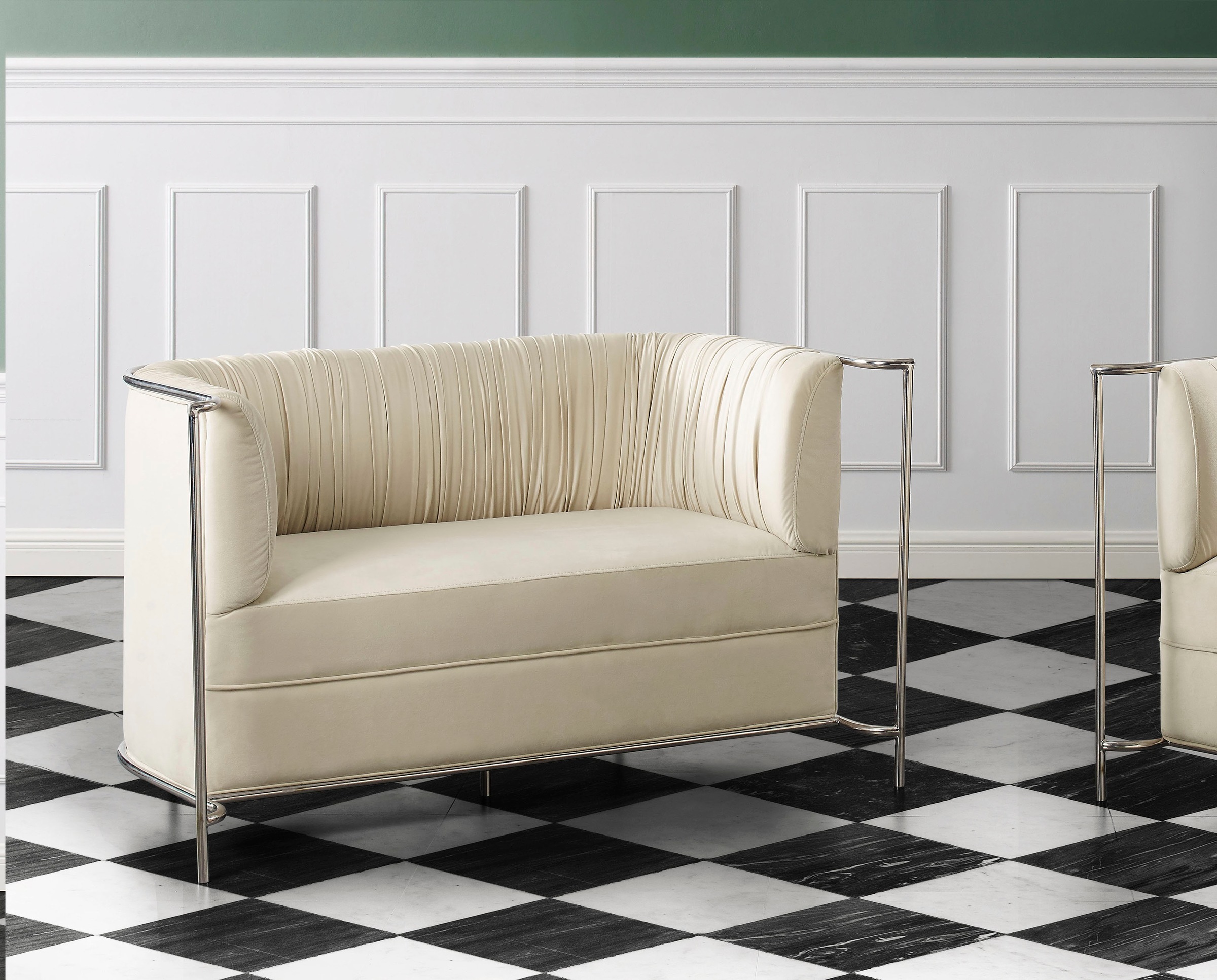 Image of Leonique Loveseat »Emeric«, mit Raffungen in der Rückenlehne, in edlem Design bei Ackermann Versand Schweiz