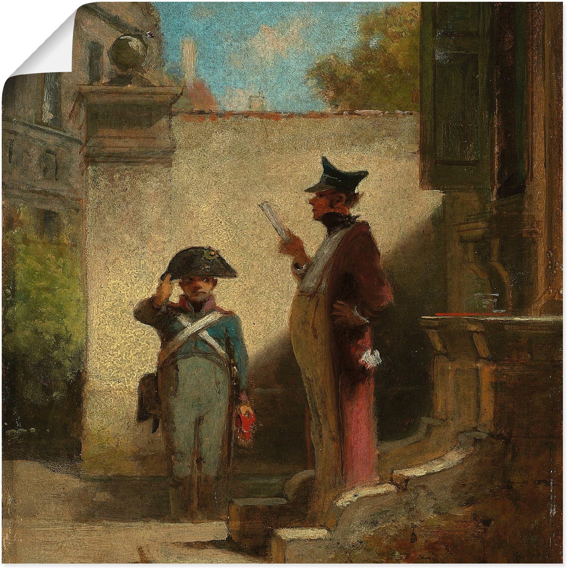 Image of Artland Wandbild »Der Platzkommandant. 1848-50«, Berufe, (1 St.), in vielen Grössen & Produktarten -Leinwandbild, Poster, Wandaufkleber / Wandtattoo auch für Badezimmer geeignet bei Ackermann Versand Schweiz