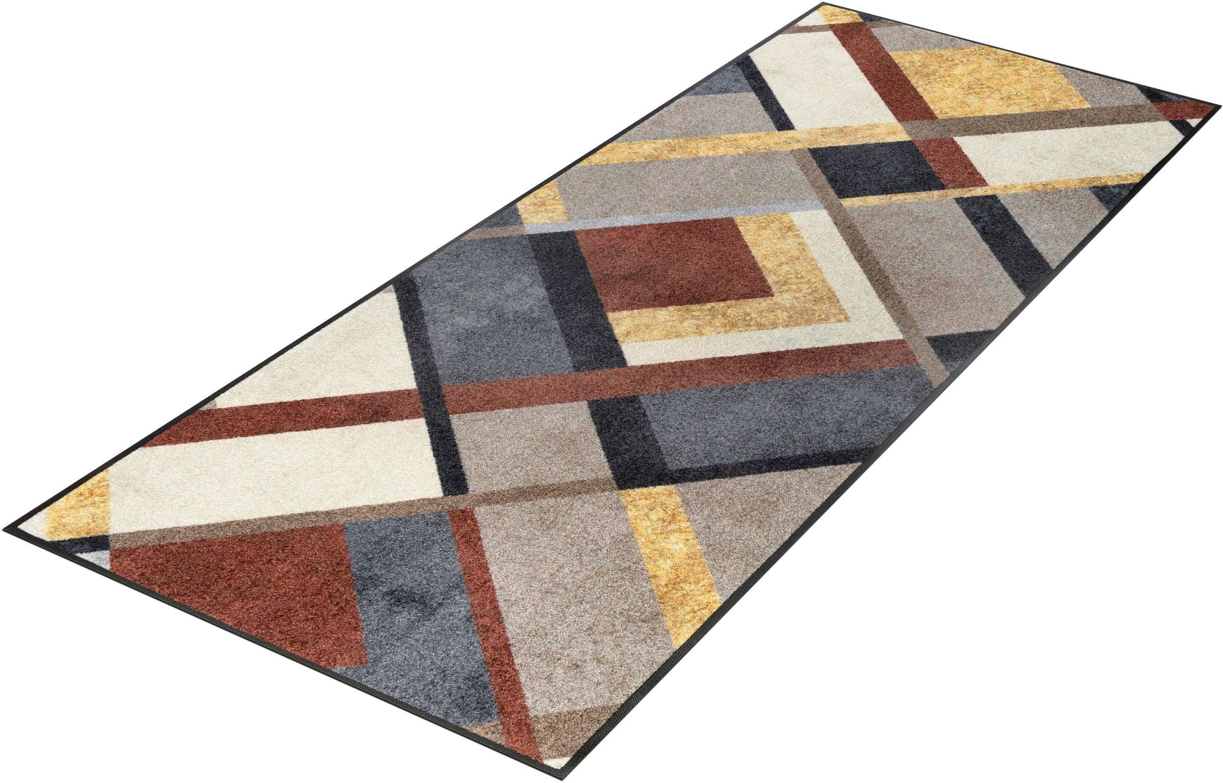 Image of wash+dry by Kleen-Tex Läufer »Art Deco«, rechteckig, 7 mm Höhe, Schmutzfangläufer, rutschhemmend, waschbar, ideal in Diele & Flur bei Ackermann Versand Schweiz