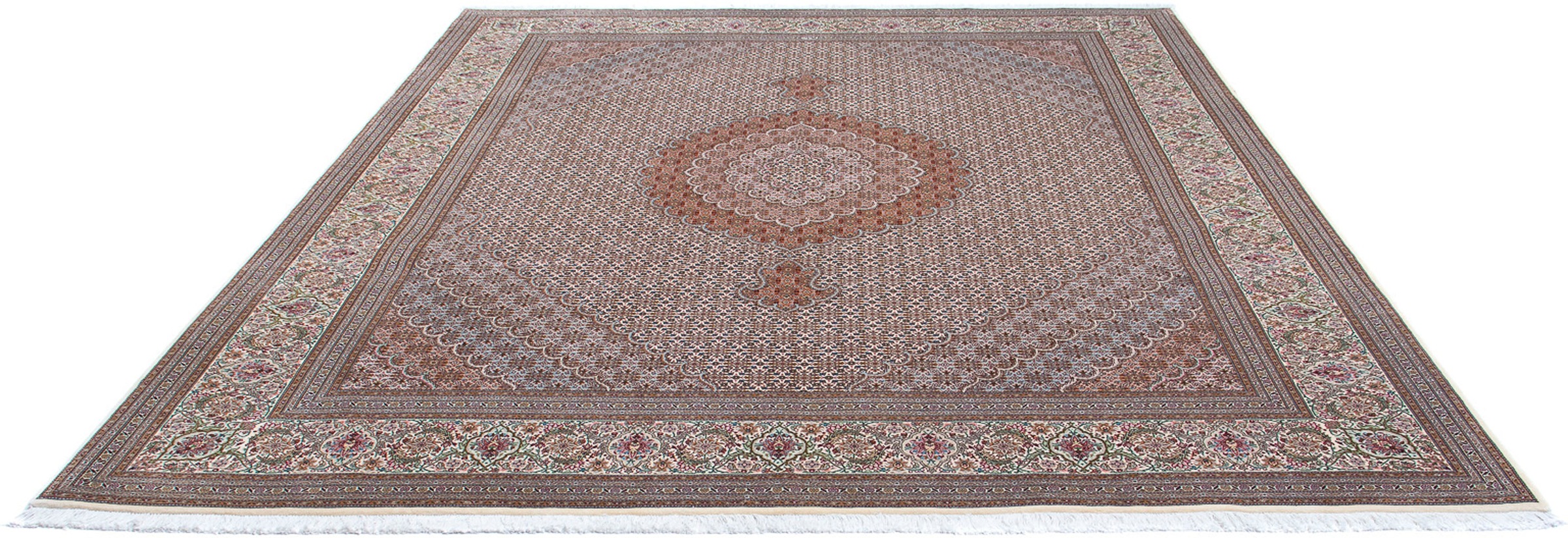 Image of morgenland Orientteppich »Perser - Täbriz - 288 x 251 cm - mehrfarbig«, rechteckig, 10 mm Höhe, Wohnzimmer, Handgeknüpft, Einzelstück mit Zertifikat bei Ackermann Versand Schweiz