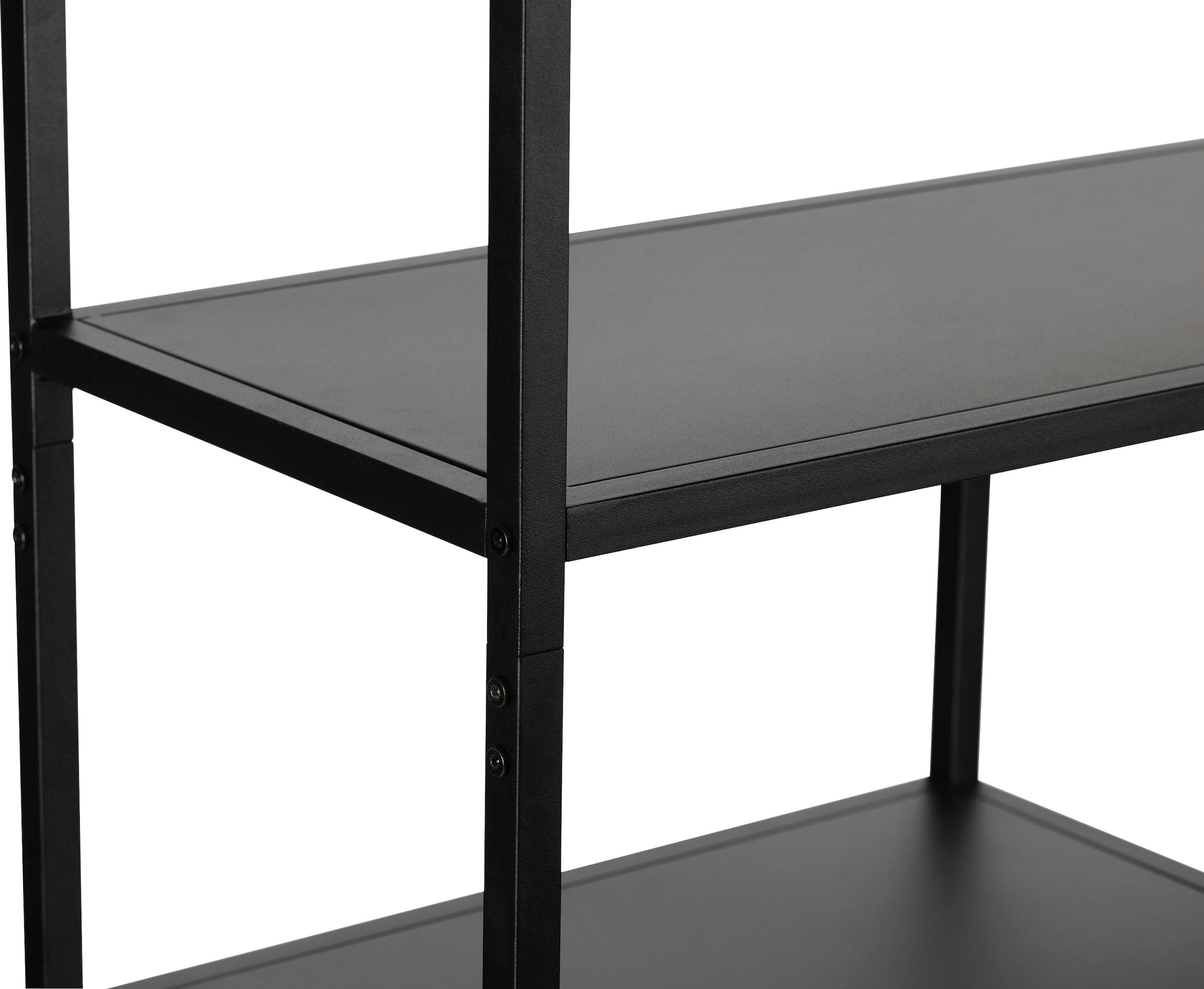 WOOOD Bücherregal »Teun Metall pulverbeschichtet, H 188 x B 85 x T 35 cm« Tragkraft 30 kg pro Boden, Wandbefestigung, Pfleigleicht
