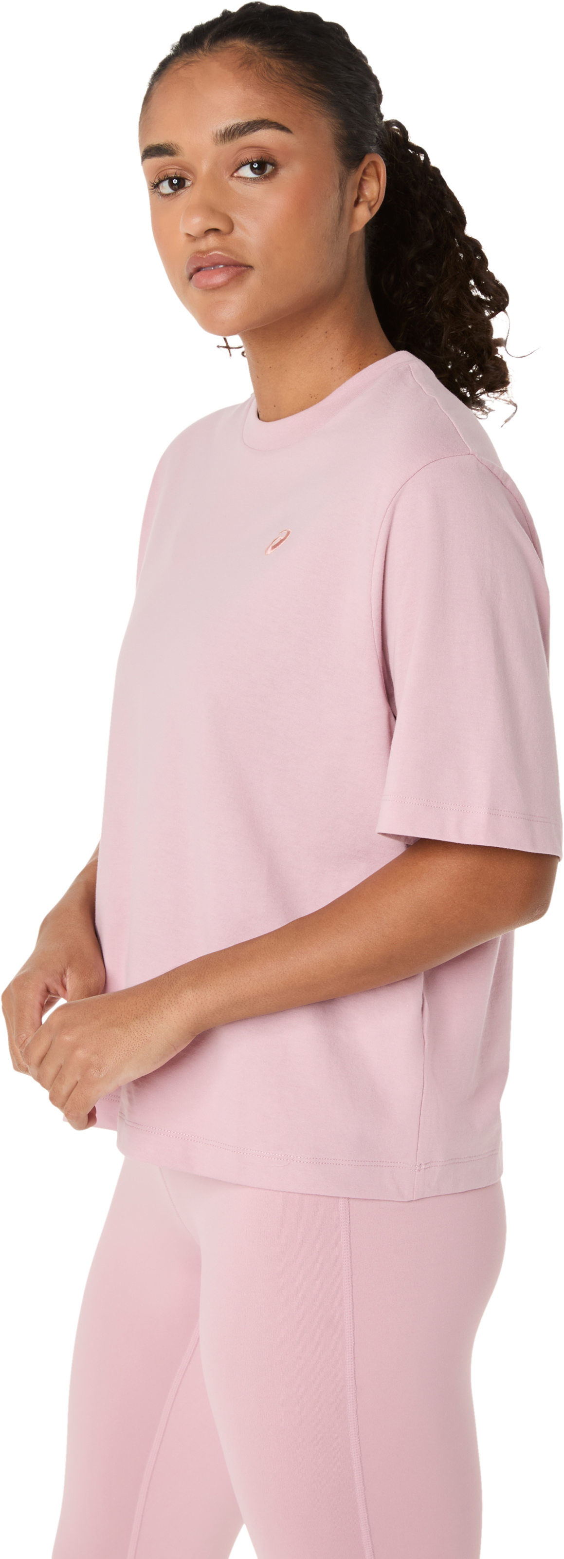 Asics T-shirt d'entraînement »ASICS SPIRAL EMBROIDERY RELAXED TEE« lockere Passform, sportlicher Stil, aus strapazierfähigem Polyester