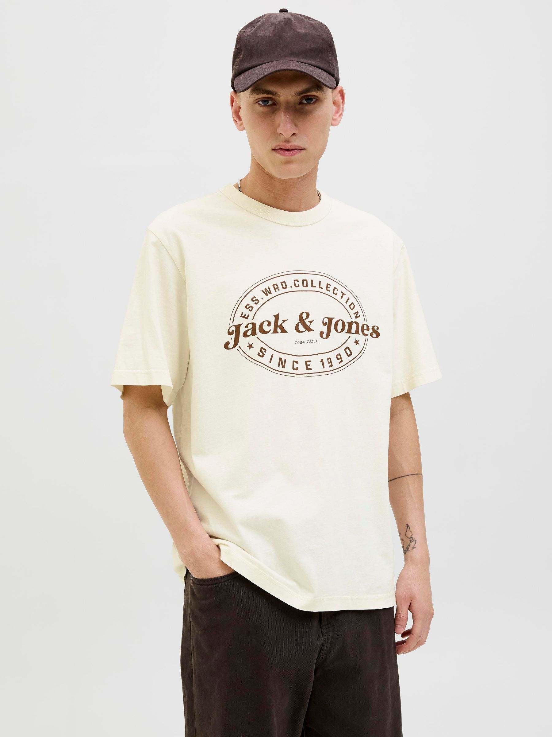Image of Jack & Jones Rundhalsshirt "JJEDOVER PRINT TEE SS CREW NECK"