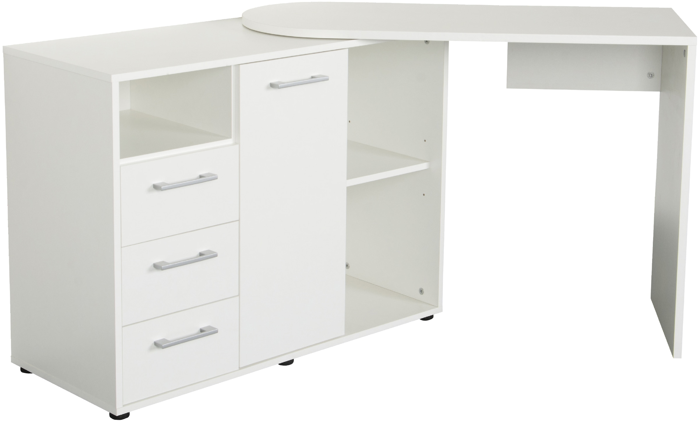 VOGL Möbelfabrik Schreibtisch »1246 mit schwenkbarer Tischplatte«, platzsparend, Breite 98-149 cm, Made in Germany