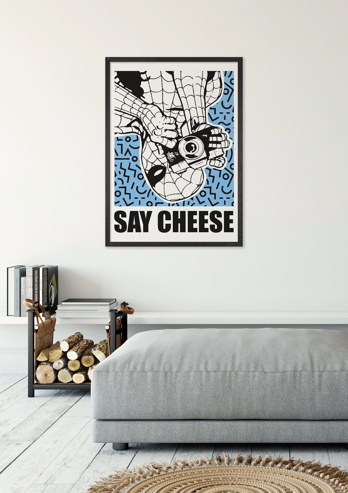 Image of Komar Wandbild "Marvel Spider-Man Say Cheese Blue" Disney Set, 1 Stk. tlg. 30 x 40 cm (Breite x Höhe) - Kinderzimmer, Dekoration
