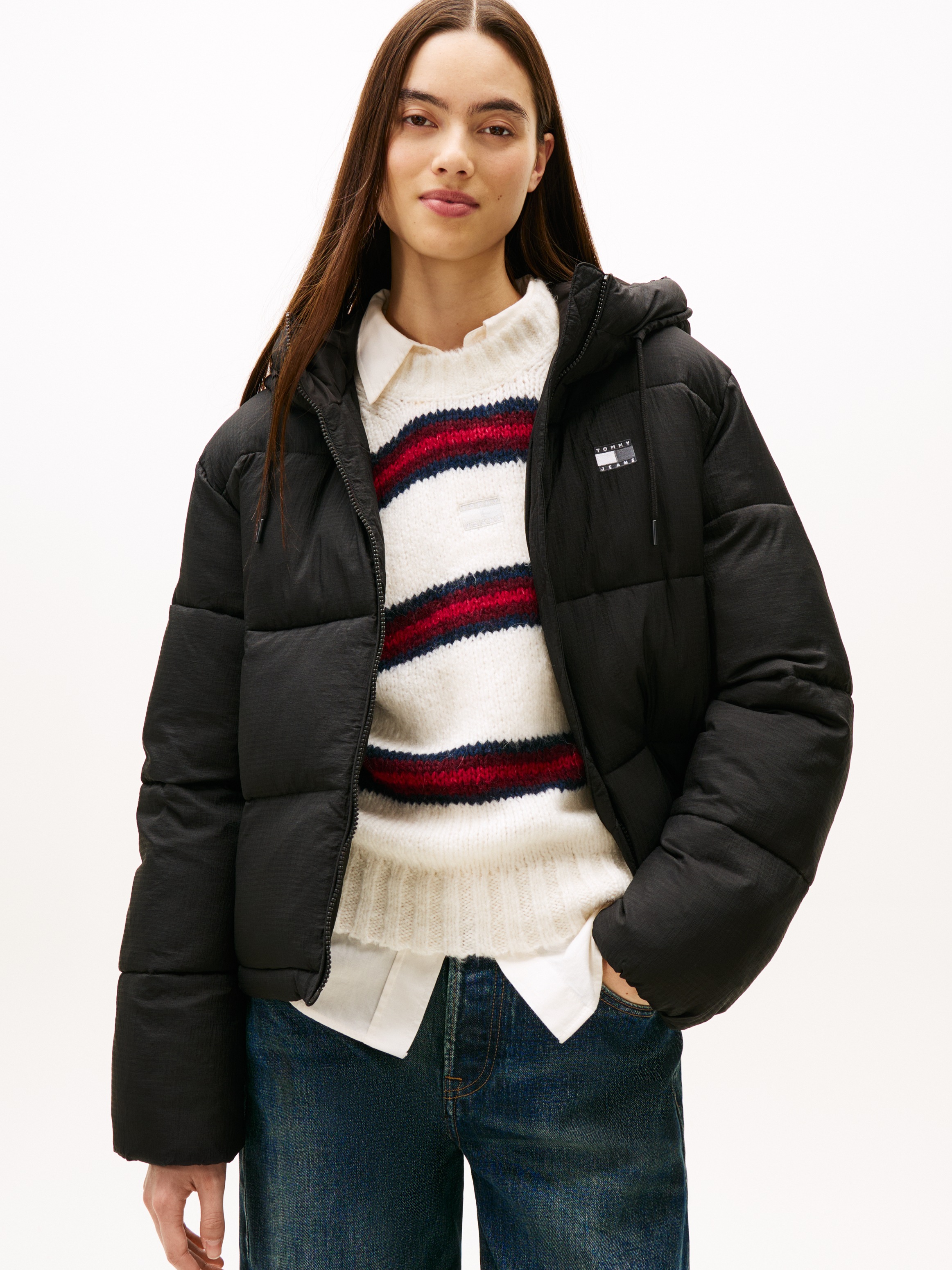 Image of Tommy Jeans Steppjacke "TJW HOODED PUFFER JACKET" mit Kapuze