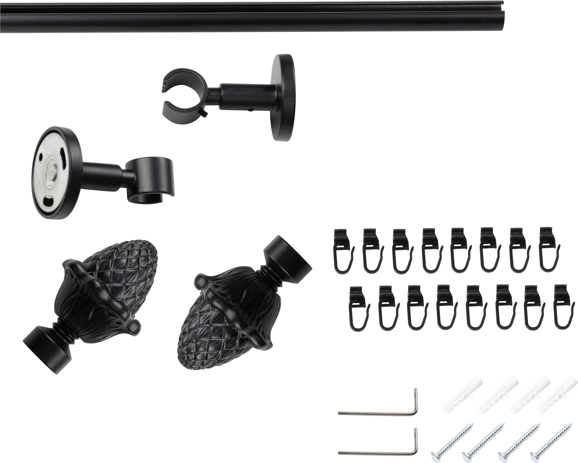 SN DECO GROUP Gardinenstange »Gardinenstange Innenlauf Nantes, 1-läufig, Fixmass, verschraubt« Ø 19 mm Fixmass;kürzbar