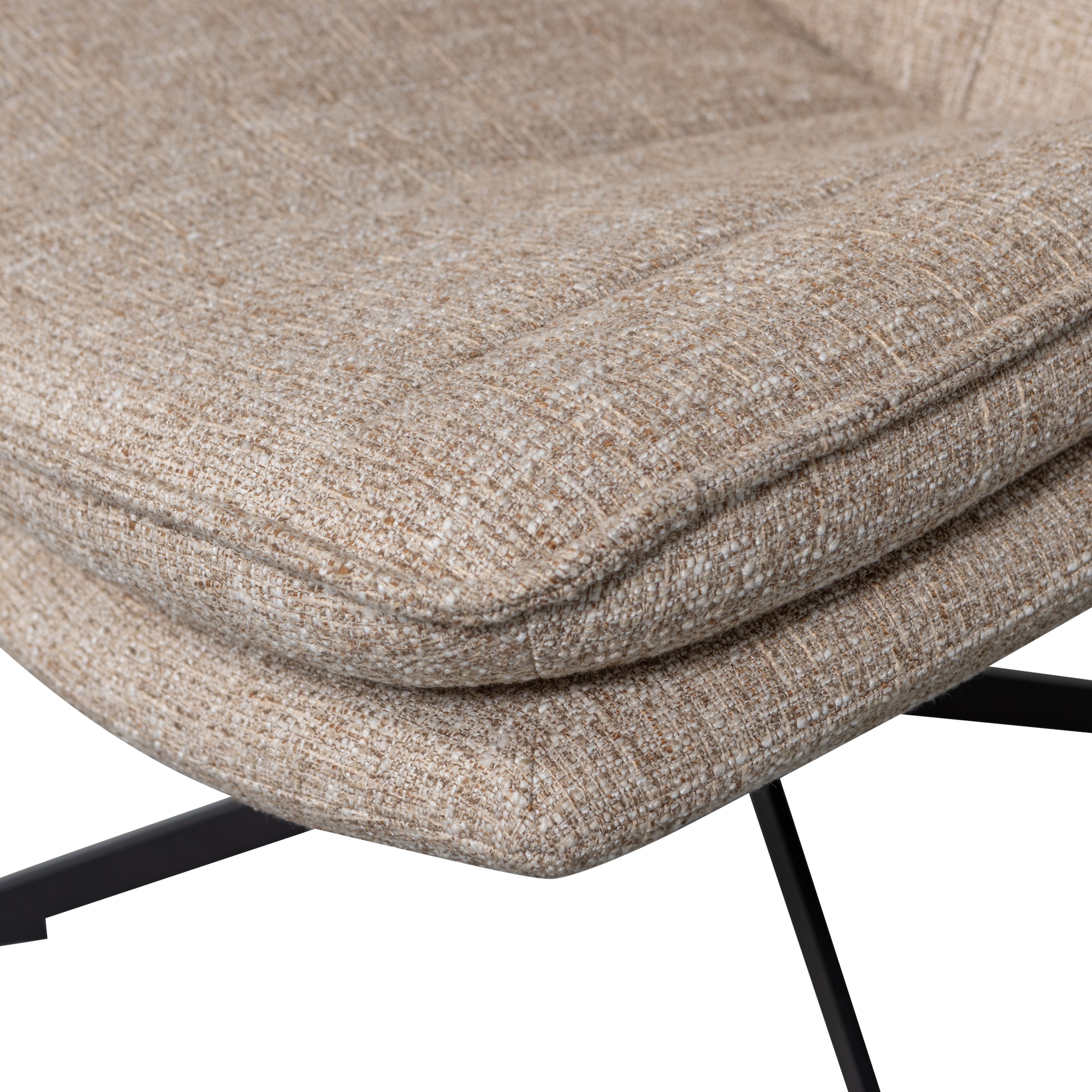WOOOD Fauteuil pivotant »Milaro mit Fling-Melange-Bezug und Drehmechanismus B75 x T94 x H88 cm« capacité de charge 120 kg, haute résistance à l'usure, hauteur d'assise moyenne