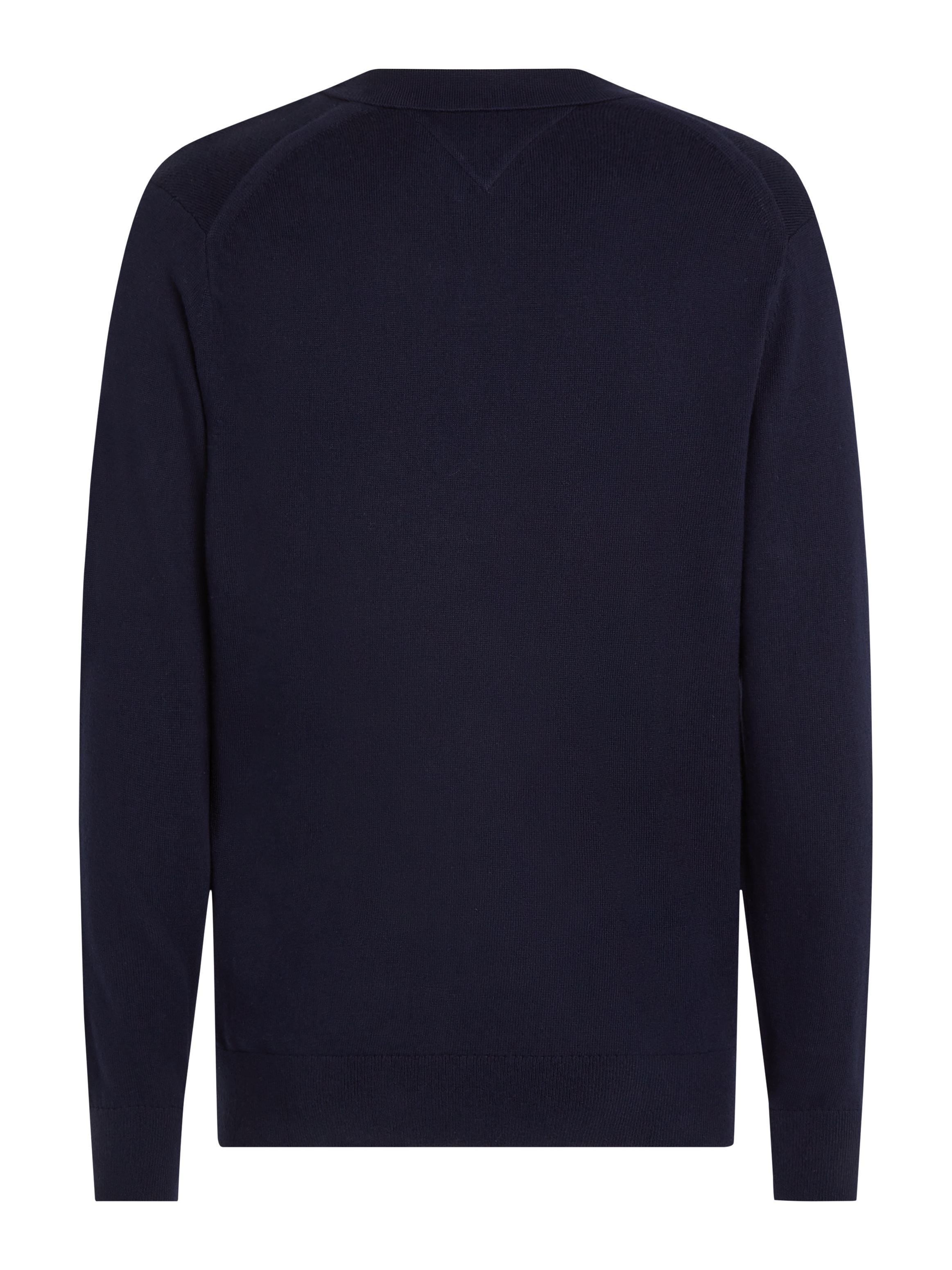 Tommy Hilfiger Polokragenpullover »PIMA ORG CTN CASHMERE LS POLO«, Flag-Stickerei auf Brust