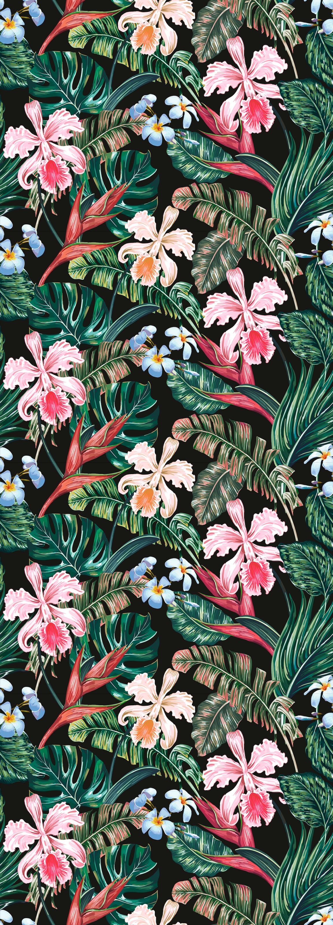 Image of queence Vinyltapete "Octavia" Motiv bedruckt botanisch floral gemustert natürlich glatt 90x250cm, selbstklebend, kinderleichte Anbringung, Sticker
